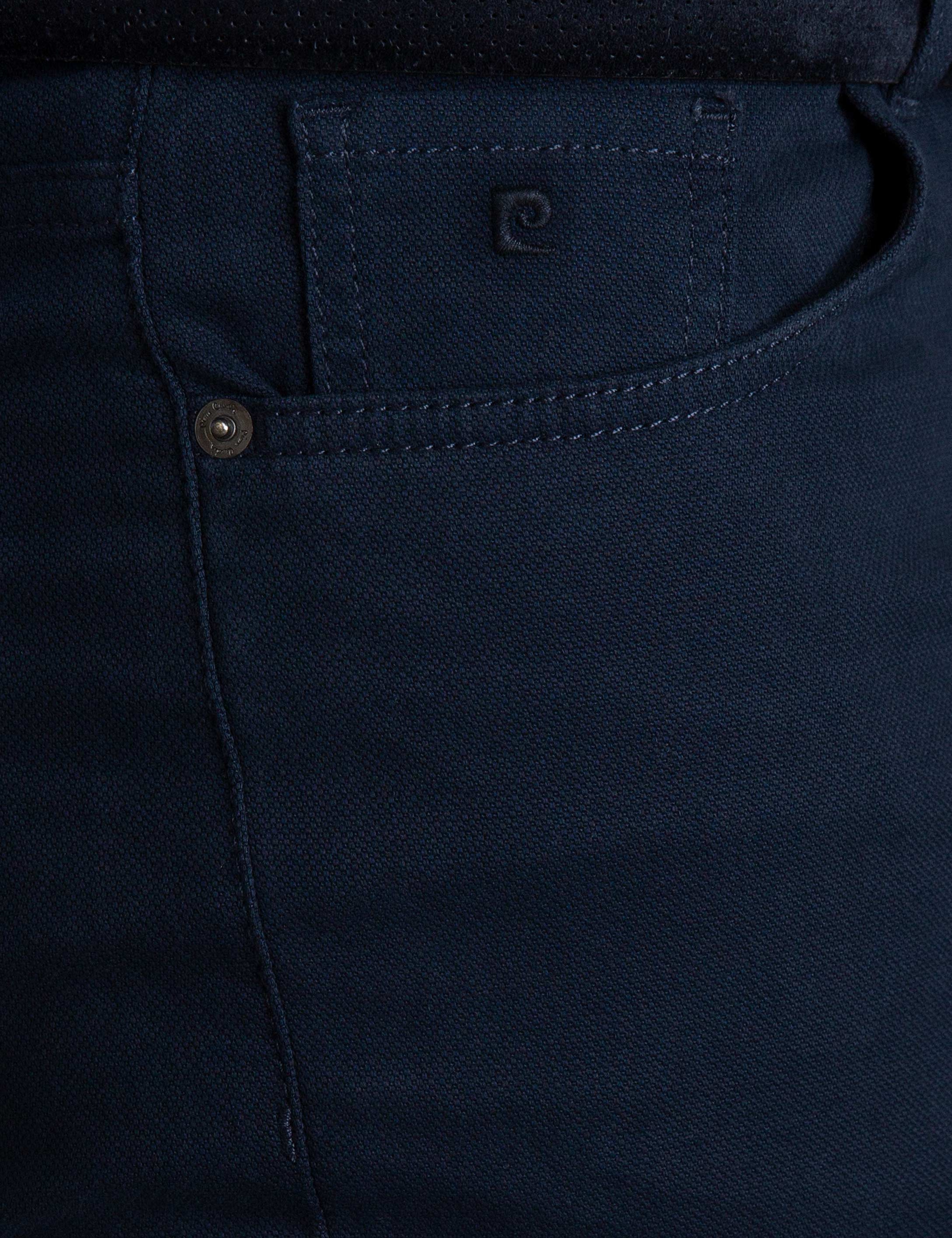 Lacivert Slim Fit Kanvas Pantolon
