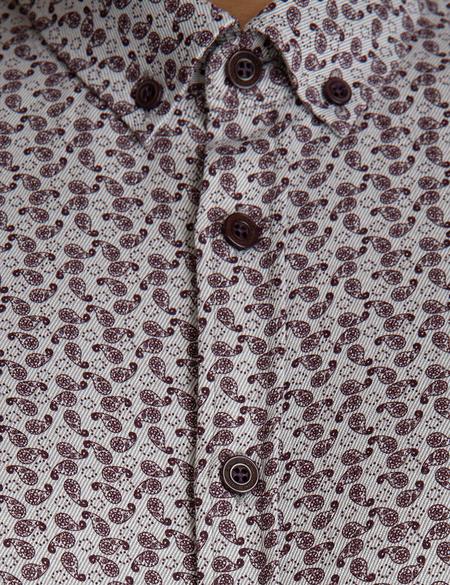 Bordo Slim Fit Uzun Kollu Gömlek - 50194976001