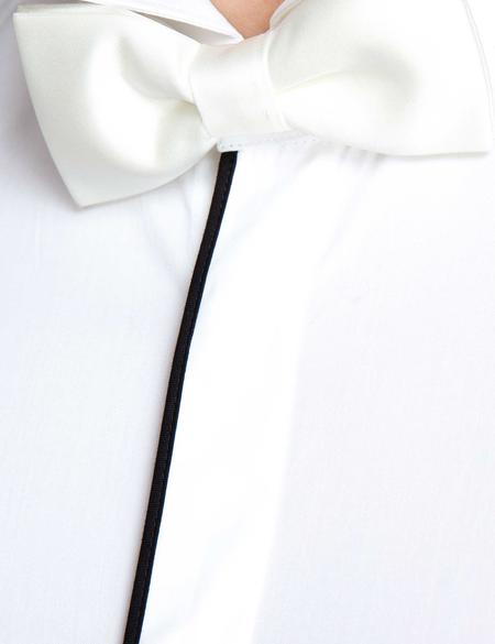 Beyaz Slim Fit Smokin Gömlek - 50197069006