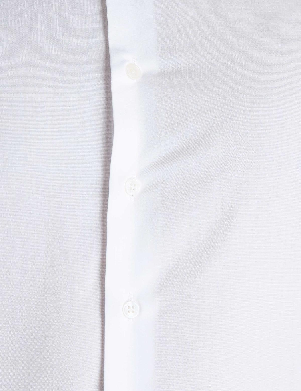 Beyaz Slim Fit Uzun Kollu Basic Gömlek - 50197131006