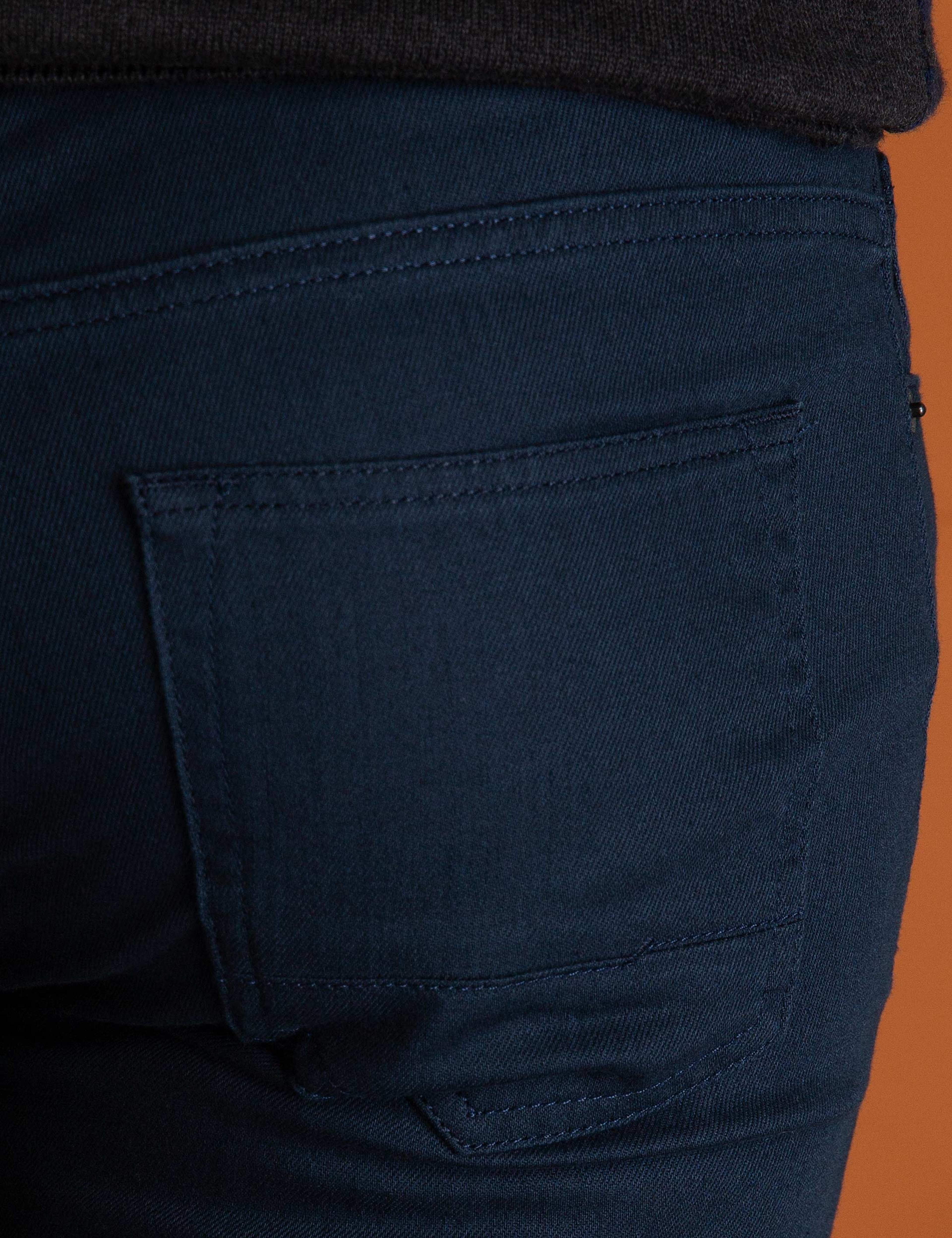 Lacivert Slim Fit Kanvas Pantolon - Image 5