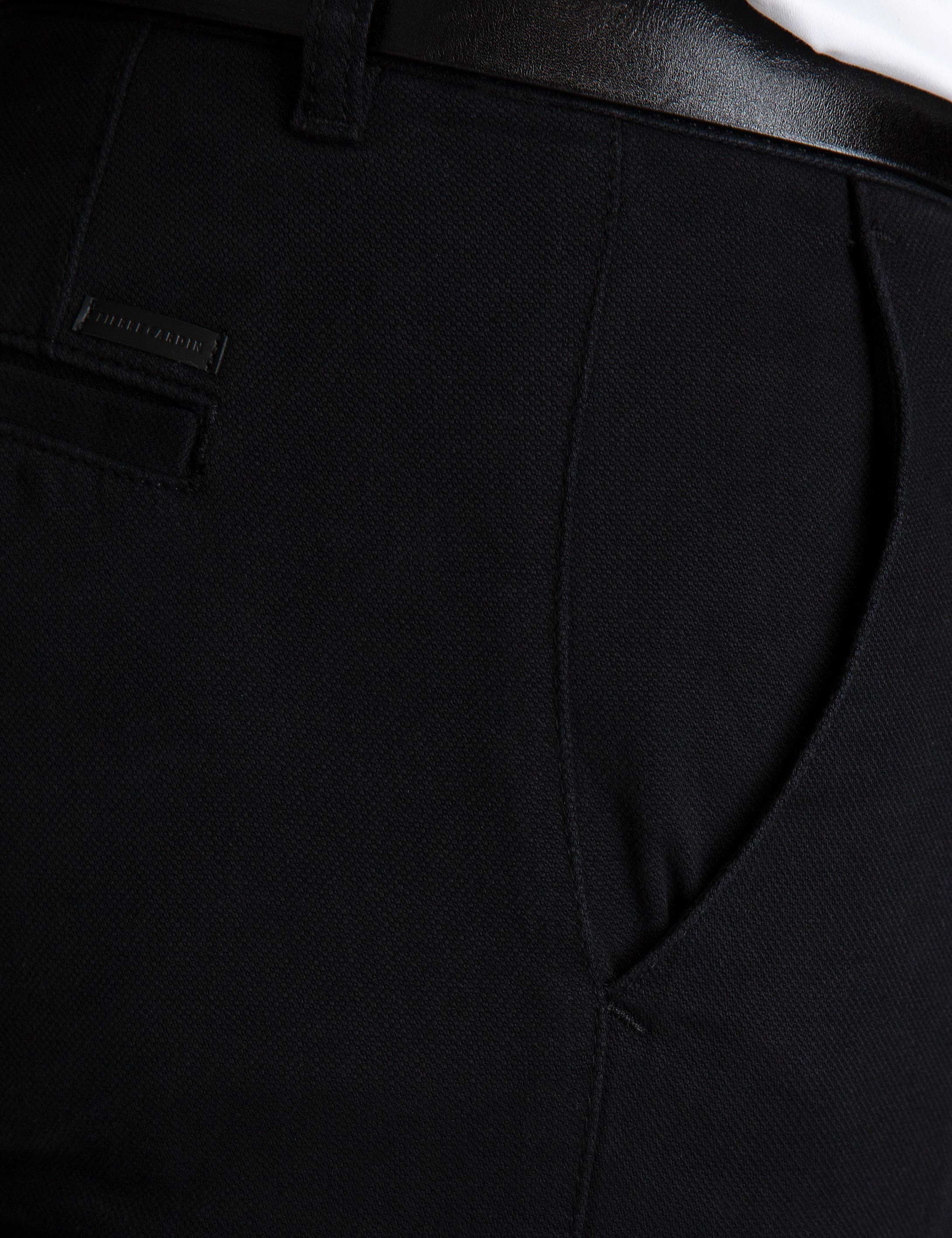 Siyah Slim Fit Chino Pantolon - Image 5