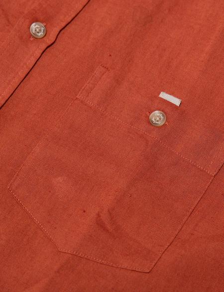 Turuncu Slim Fit Kısa Kollu Gömlek - 50185776058