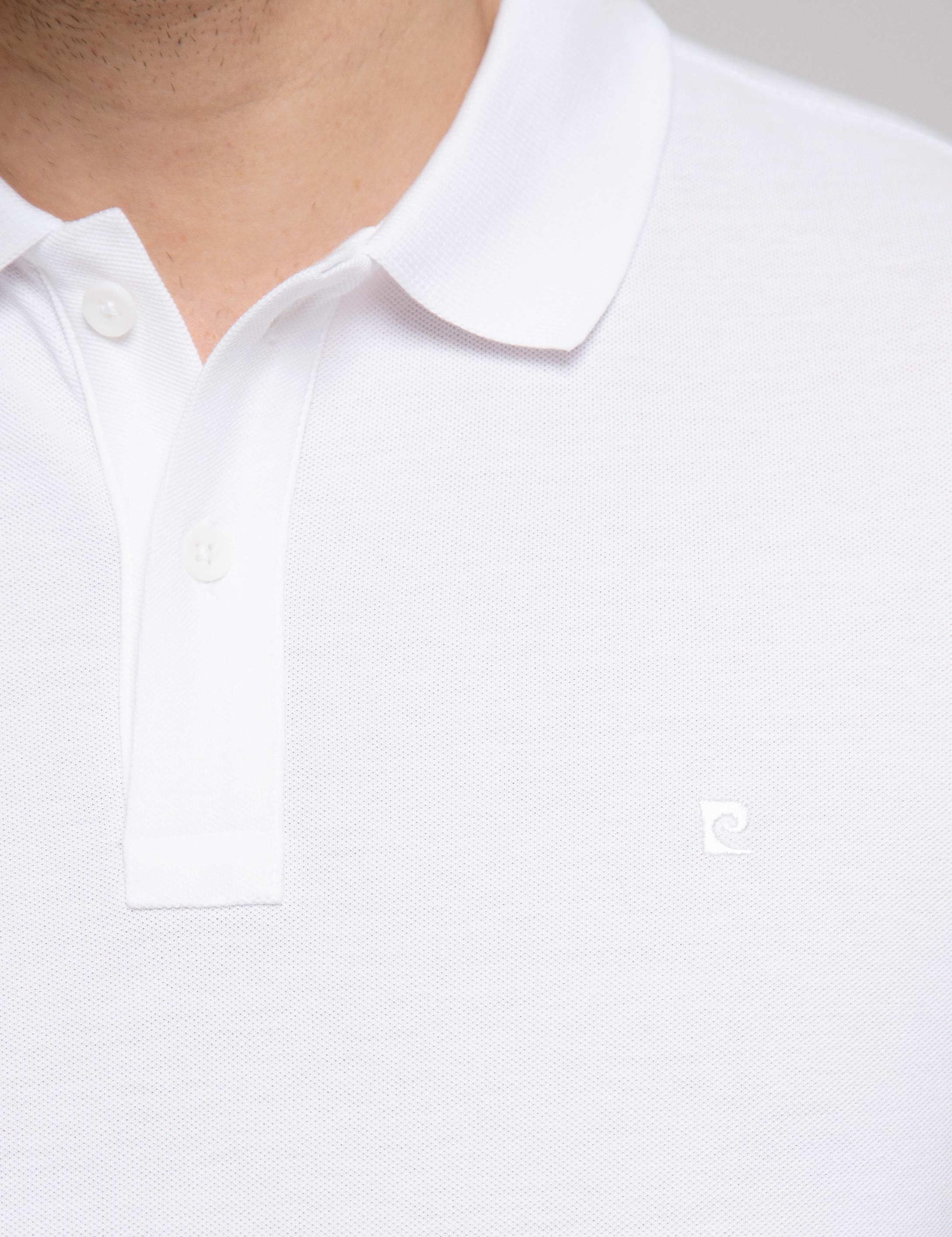 Beyaz Slim Fit Basic Polo Yaka T-Shirt