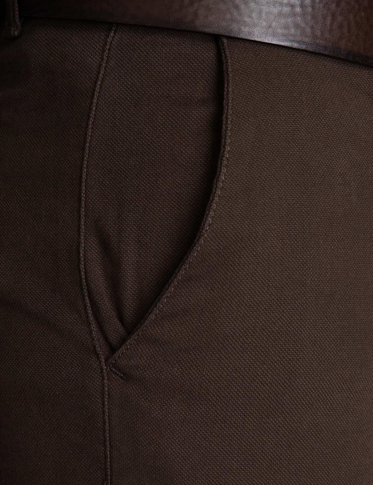 Kahverengi Slim Fit Chino Pantolon - 50195936040