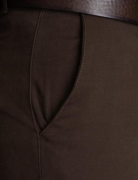 Kahverengi Slim Fit Chino Pantolon - 50195936040