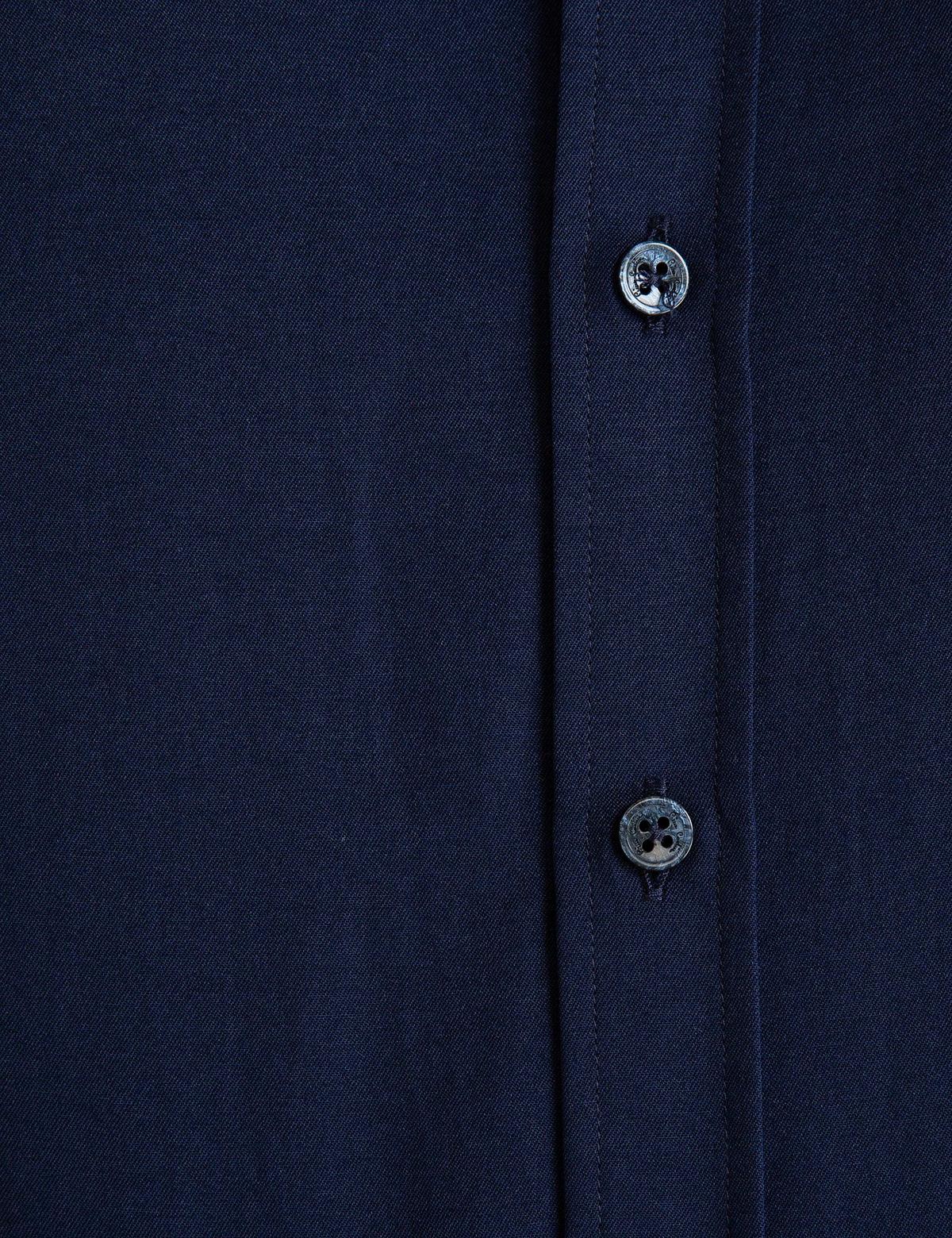 Lacivert Regular Fit Uzun Kollu Basic Gömlek - 50197132047