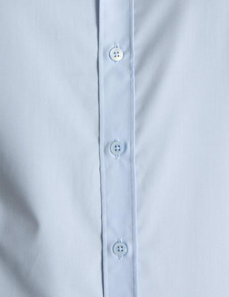 Açık Mavi Slim Fit Uzun Kollu Basic Gömlek - 50197135002