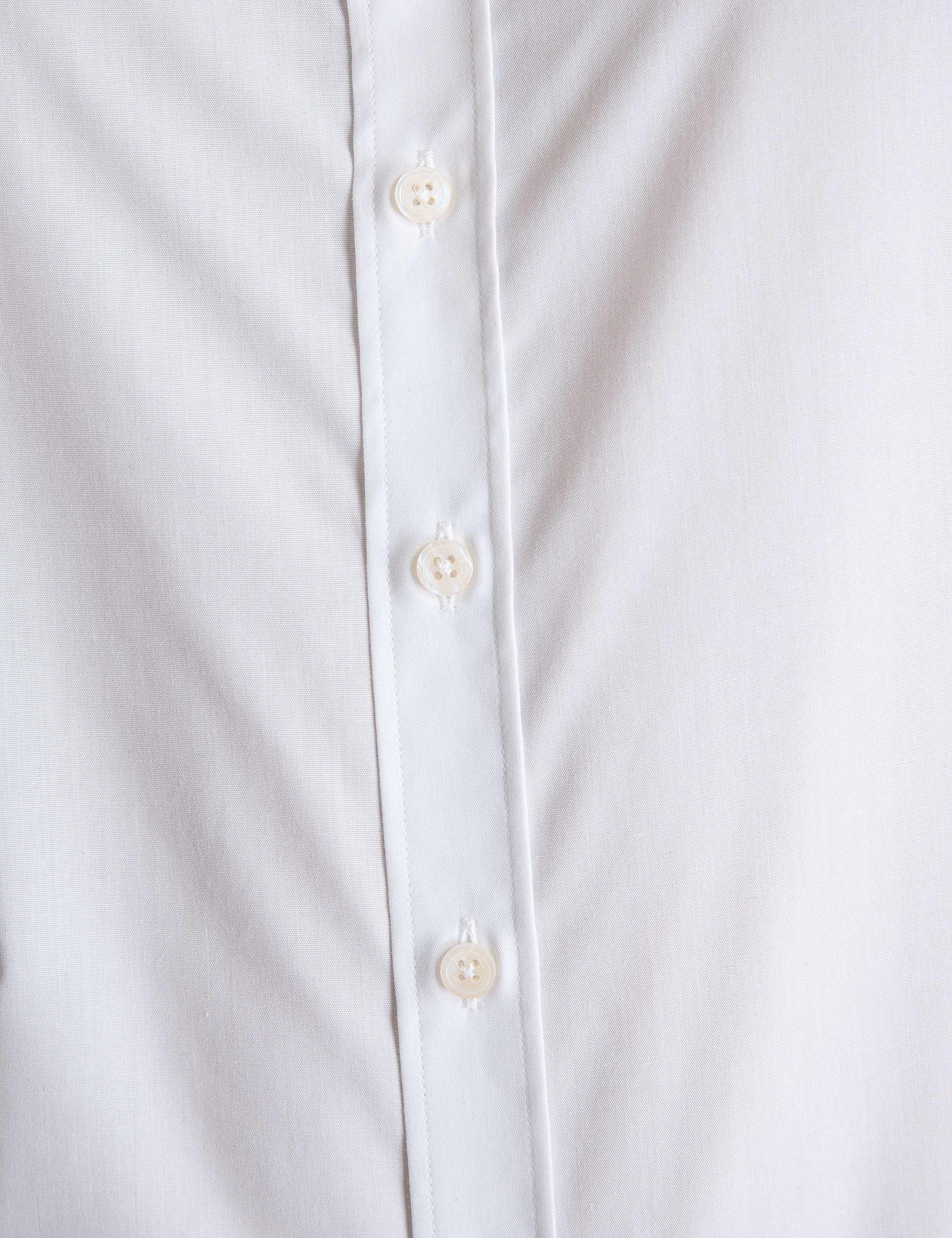 Beyaz Slim Fit Uzun Kollu Basic Gömlek