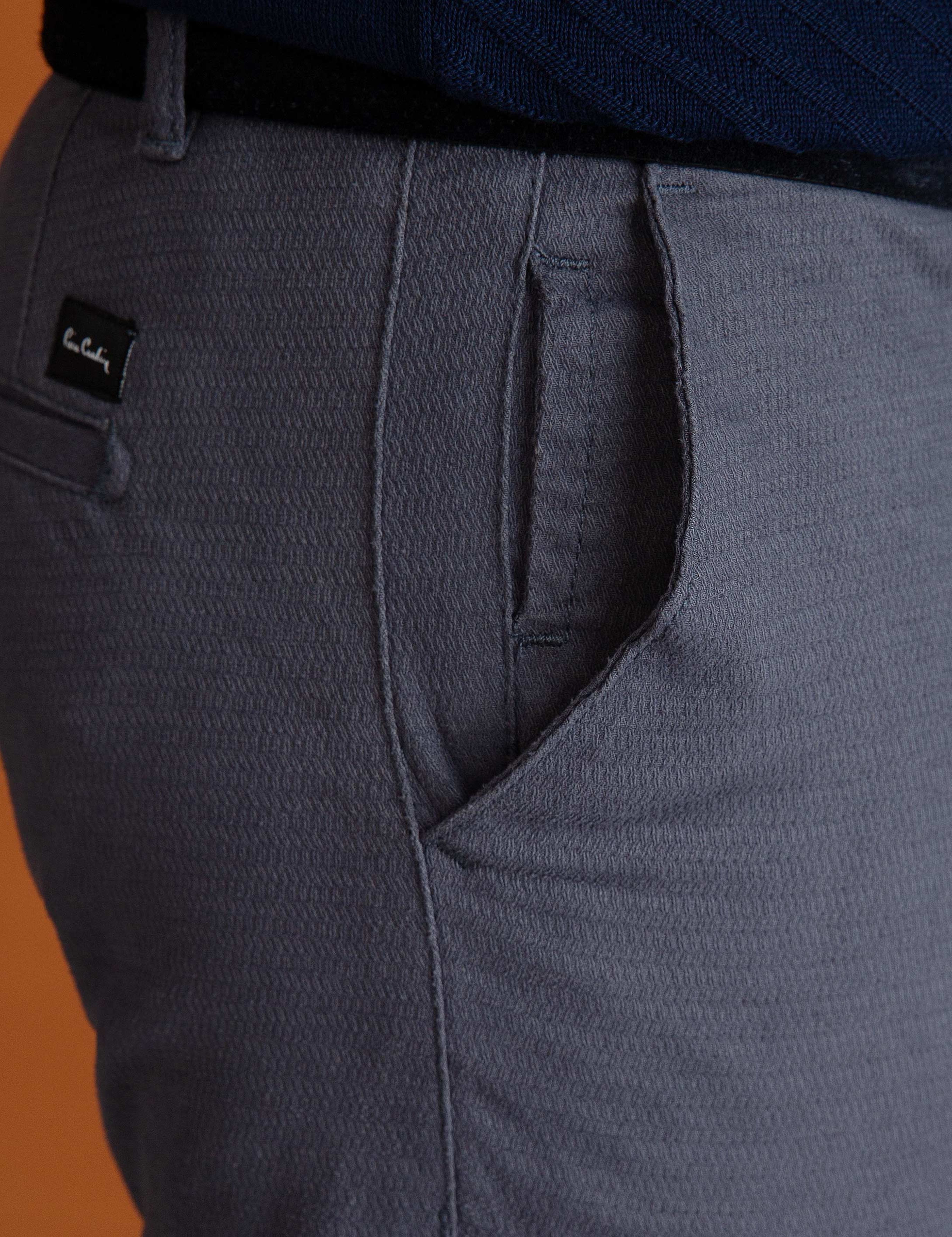 Antrasit Slim Fit Chino Pantolon - Image 5