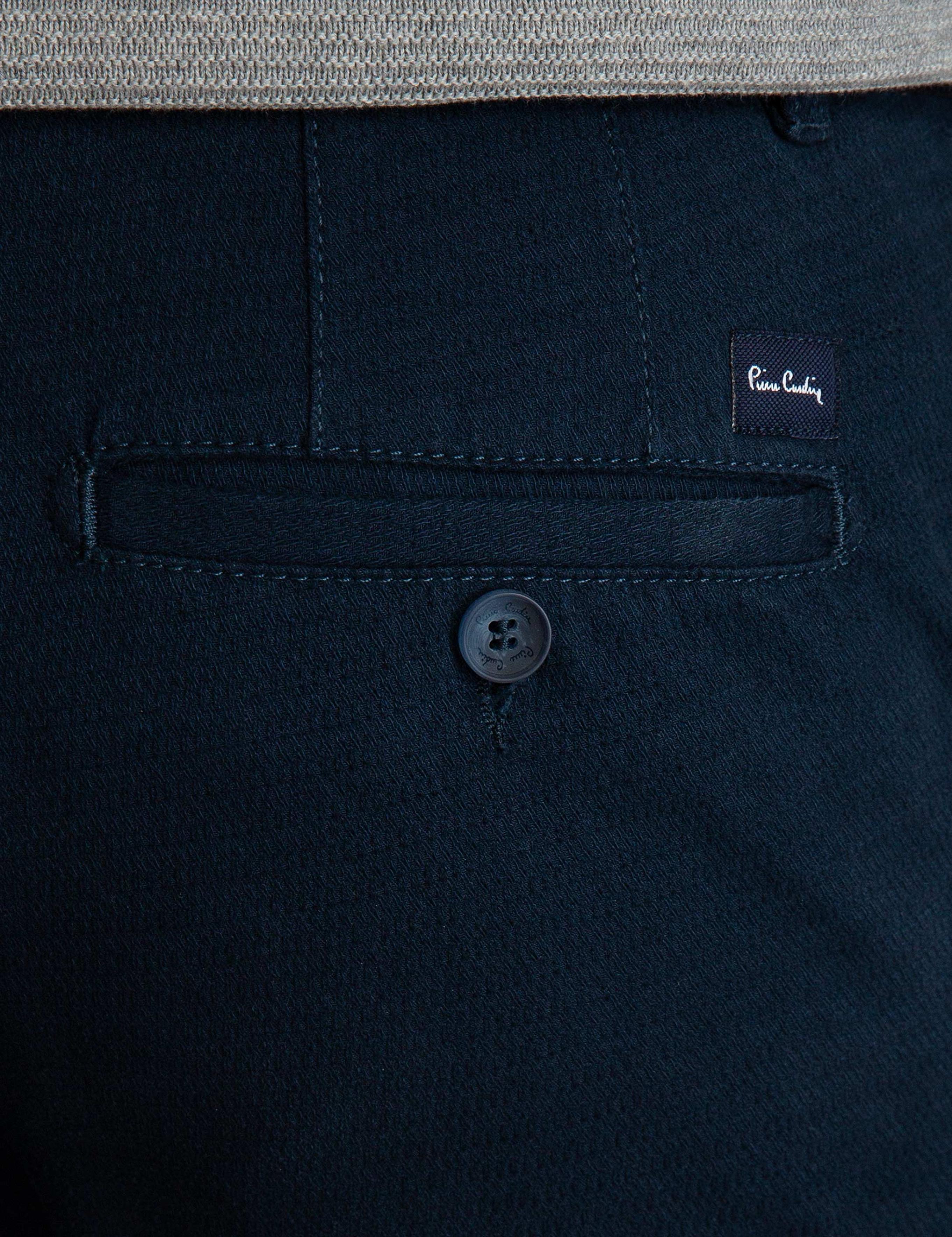 Lacivert Slim Fit Kanvas Pantolon