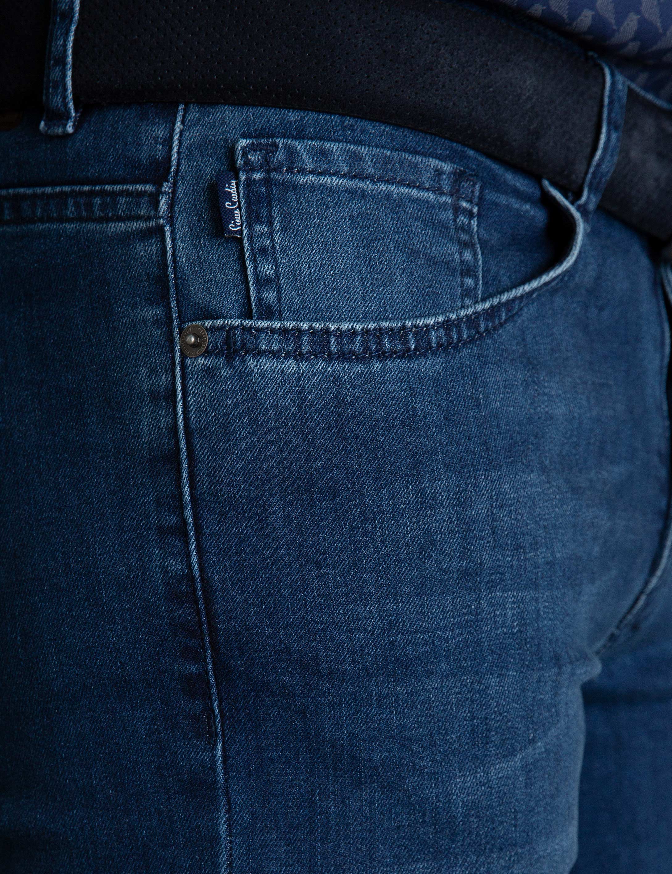 Lacivert Denim Pantolon - Image 5