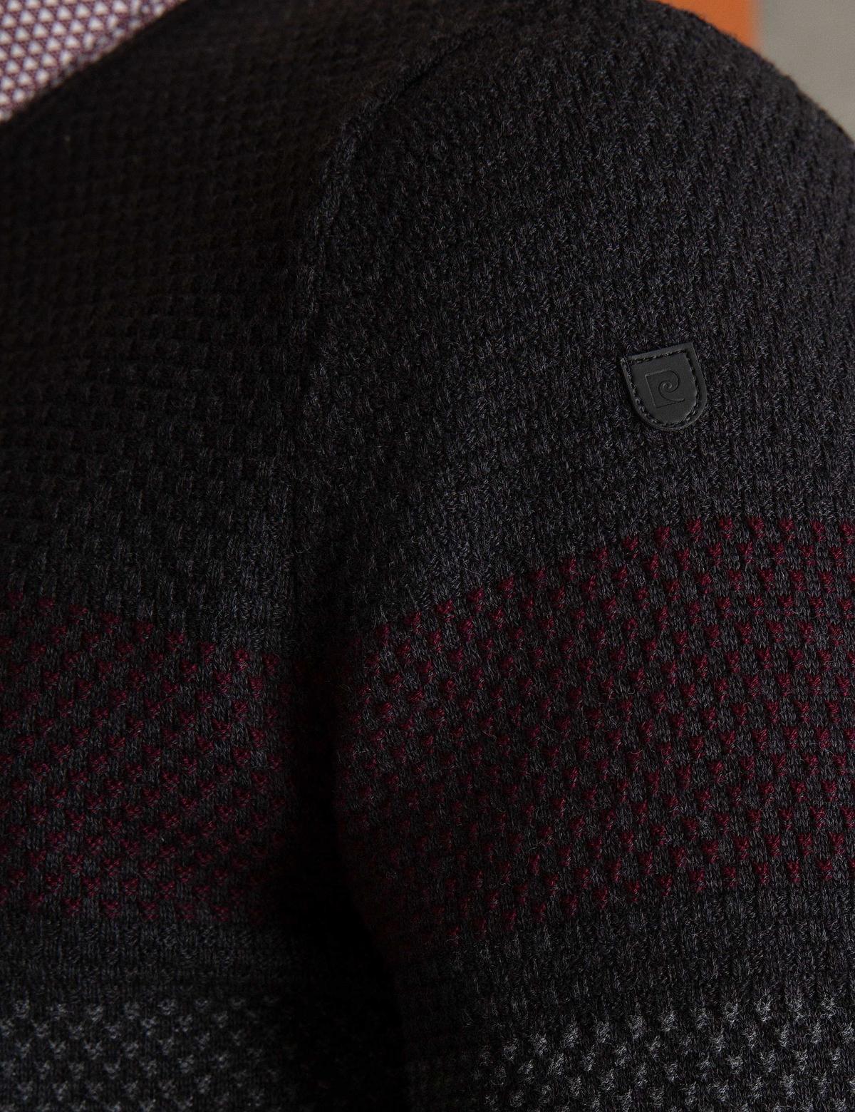 Antrasit Melanj Slim Fit Triko Kazak - 50194856021