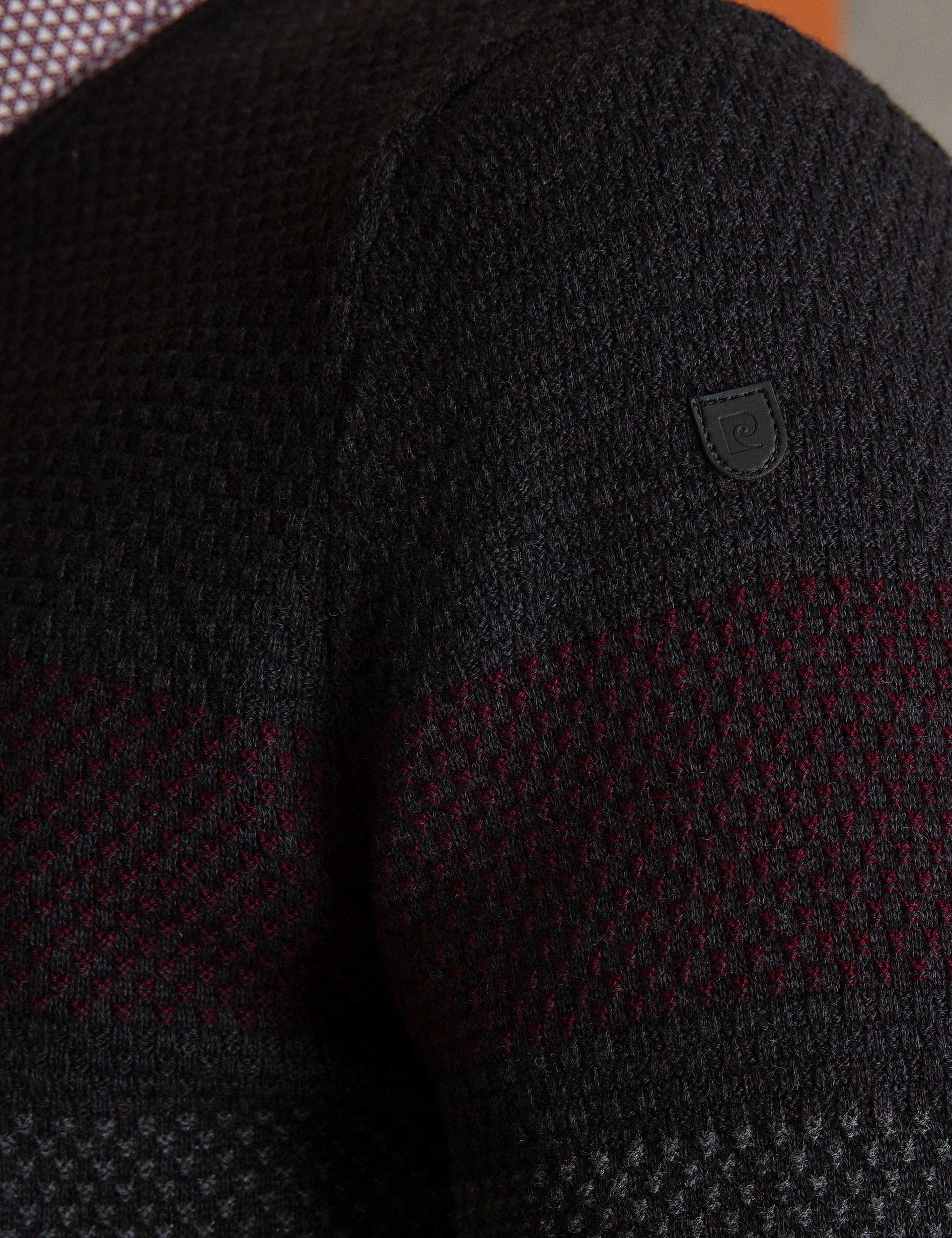 Antrasit Melanj Slim Fit Triko Kazak