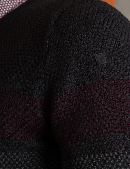 Antrasit Melanj Slim Fit Triko Kazak - 50194856021