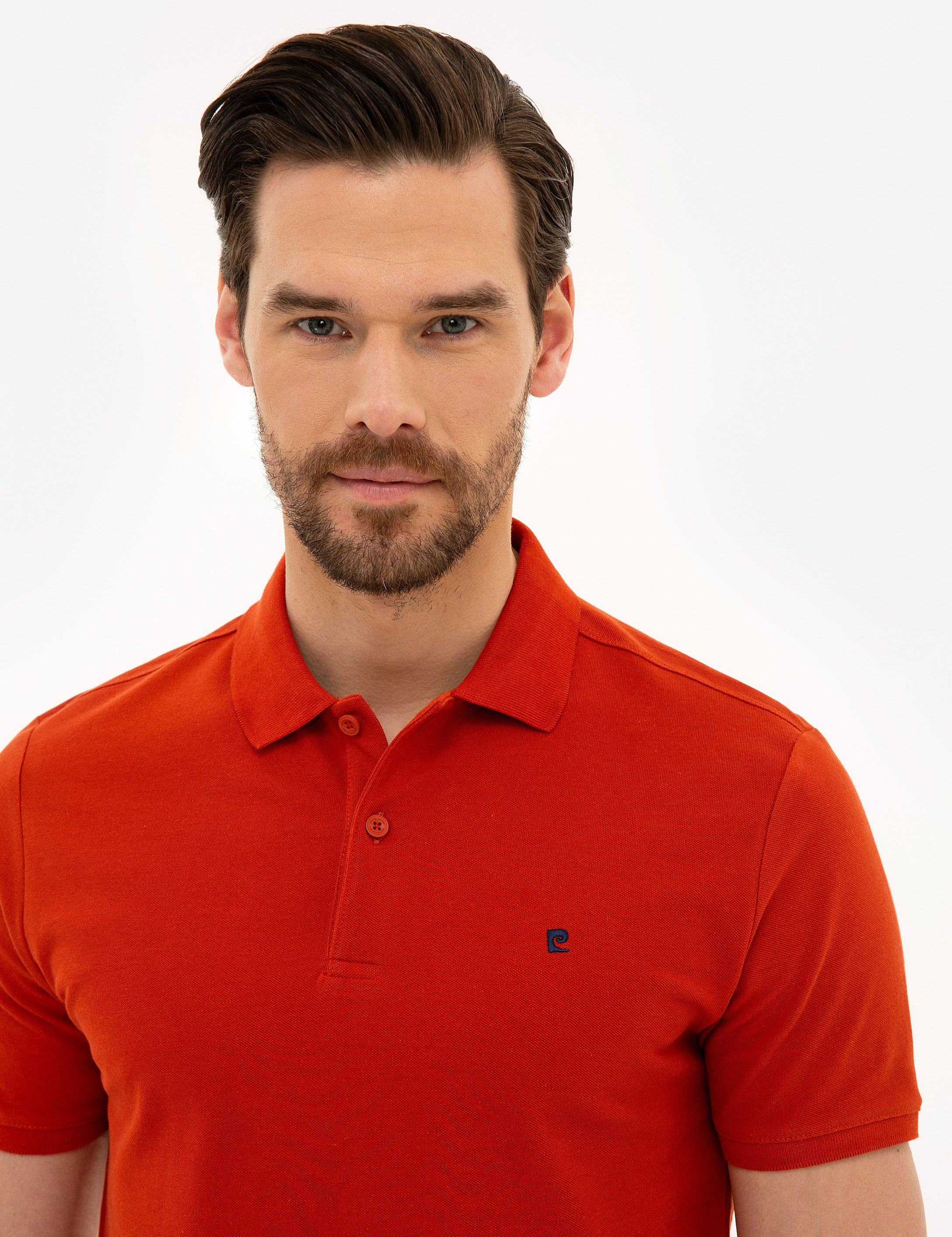 Kiremit Slim Fit Basic Polo Yaka T-Shirt