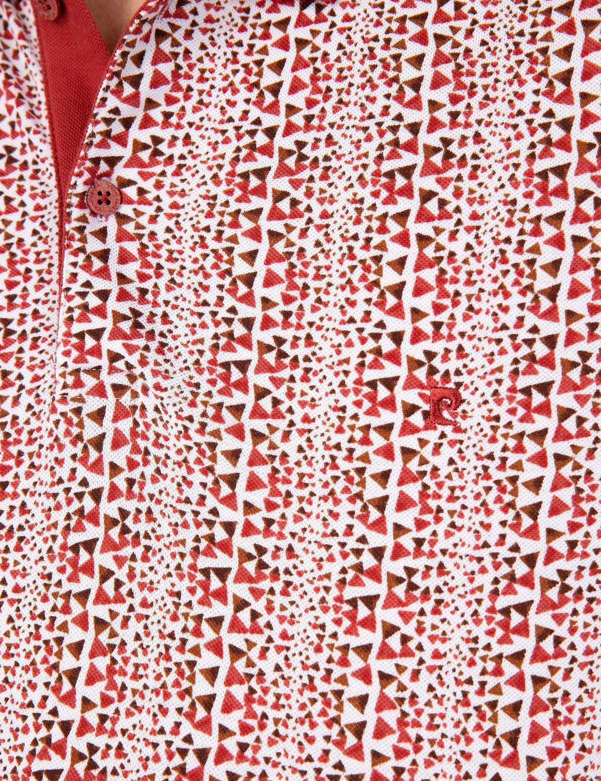 Kiremit Slim Fit Desenli Polo Yaka Tişört - 50204157013