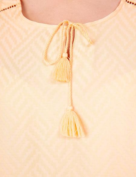 Turuncu Comfort Fit Bluz - 50204428008