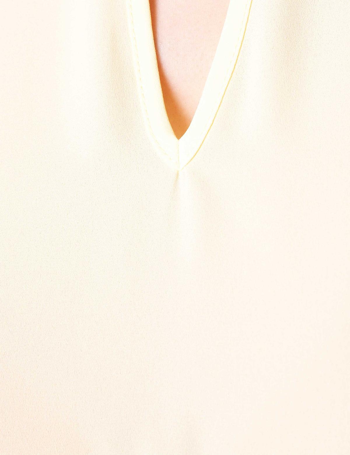 Sarı Kolsuz Bluz - 50204431003