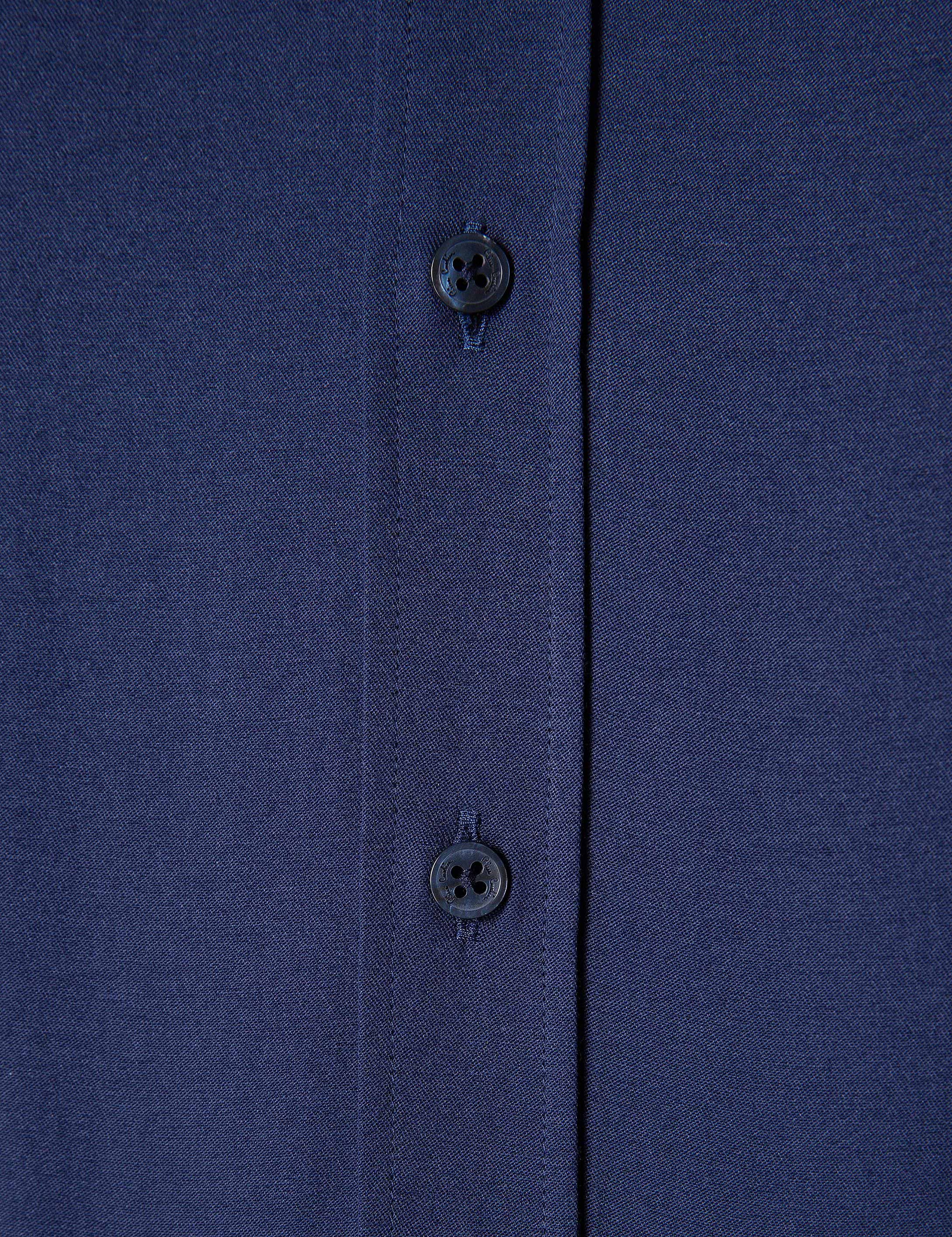Lacivert Slim Fit Uzun Kollu Basic Gömlek - Image 5