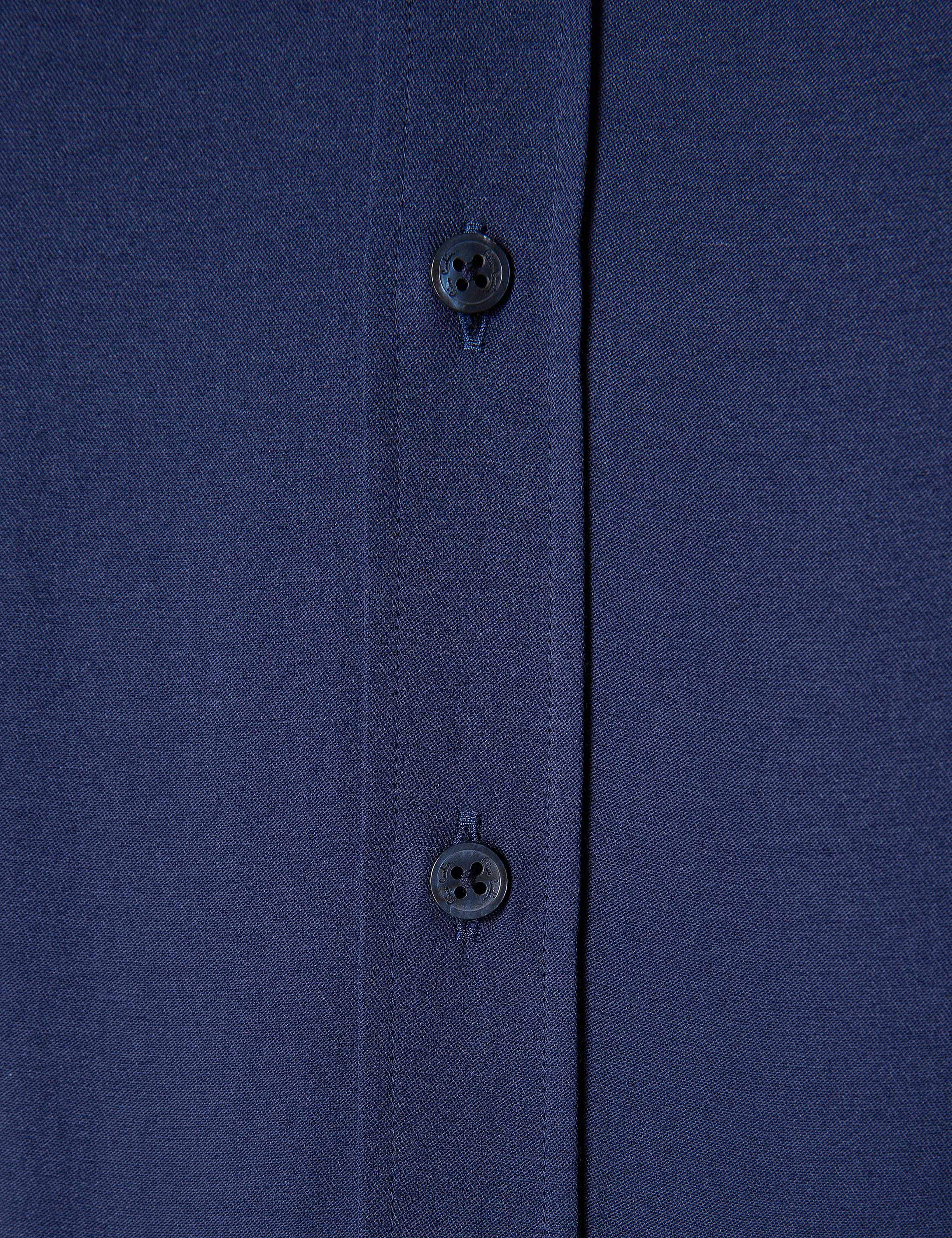 Lacivert Slim Fit Uzun Kollu Basic Gömlek