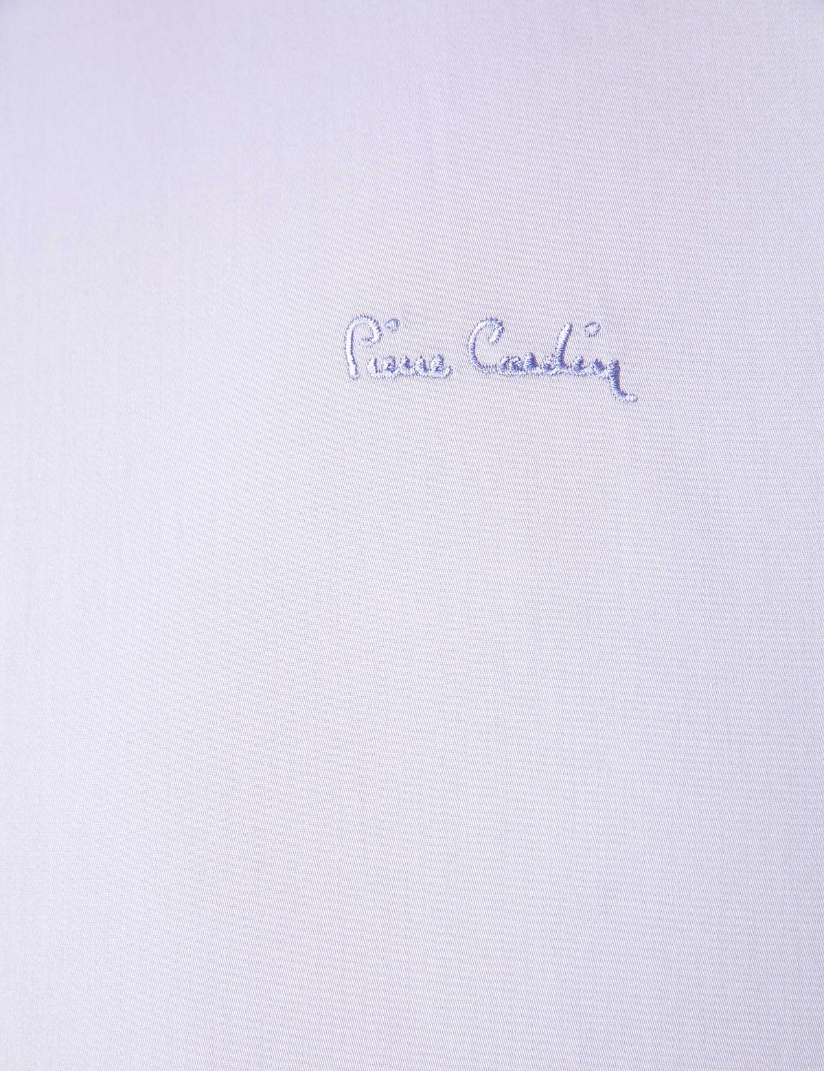 Lila Slim Fit Uzun Kollu Basic Gömlek - 50204547074