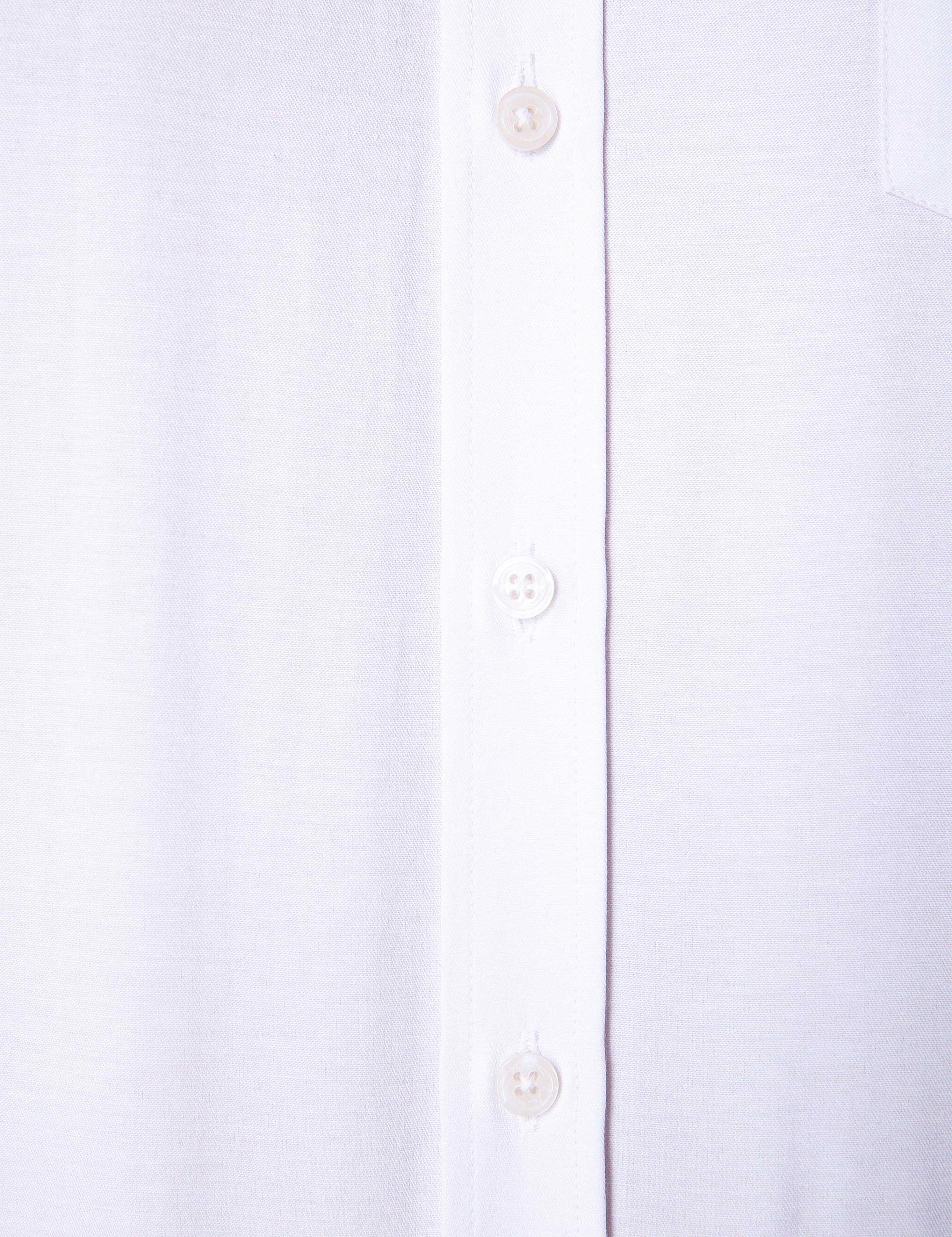 Beyaz Regular Fit Uzun Kollu Basic Gömlek