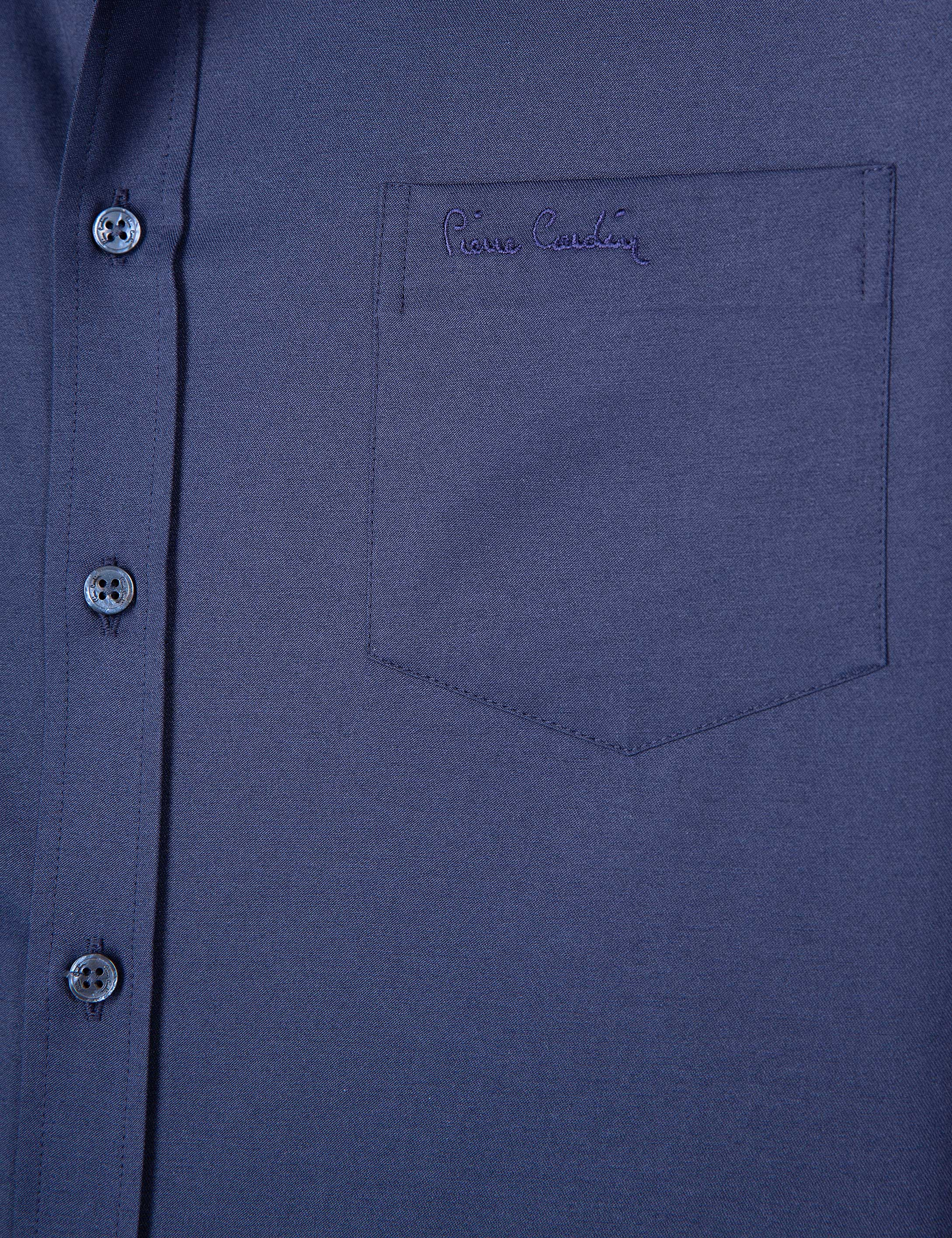 Lacivert Regular Fit Klasik Gömlek - Image 5