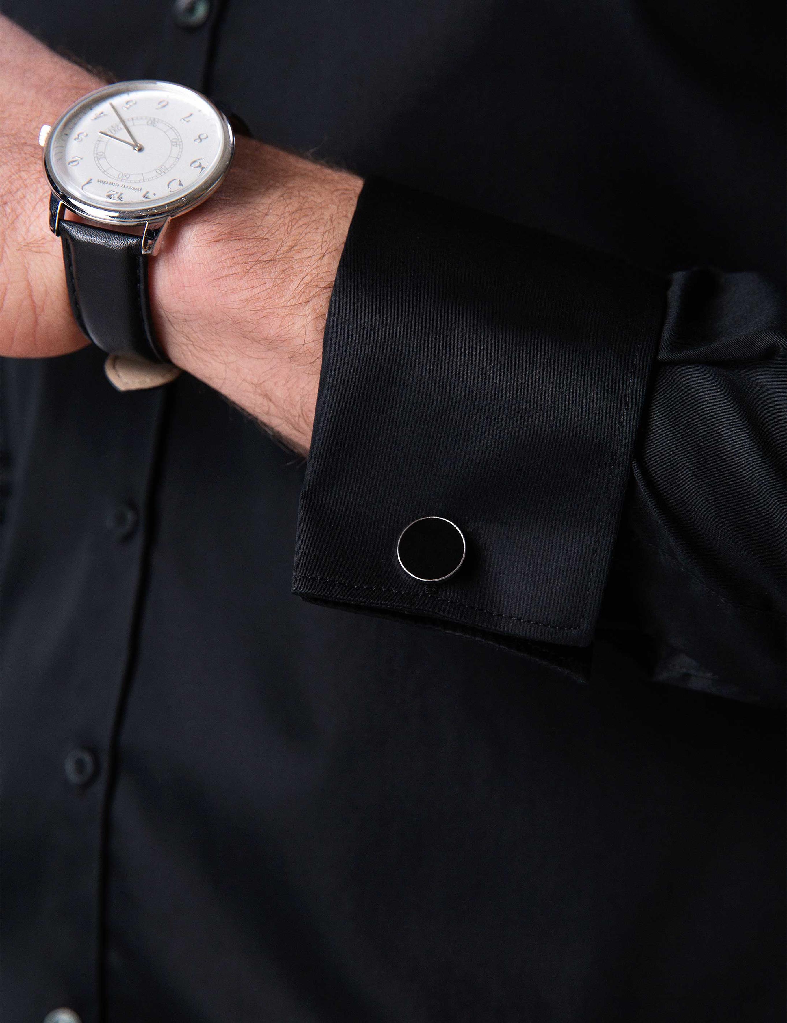 Siyah Slim Fit Uzun Kollu Basic Gömlek