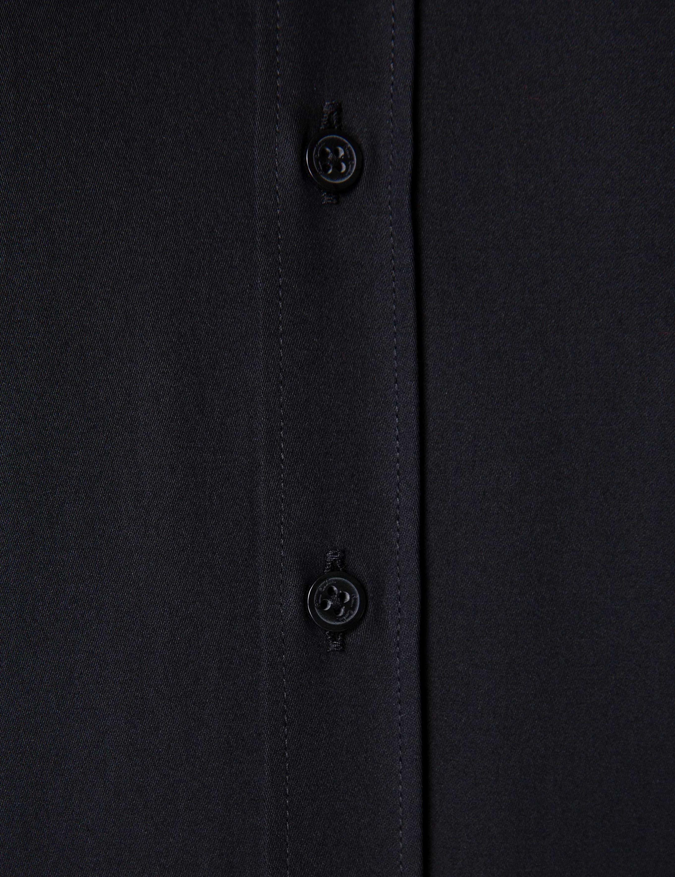 Siyah Regular Fit Uzun Kollu Klasik Gömlek