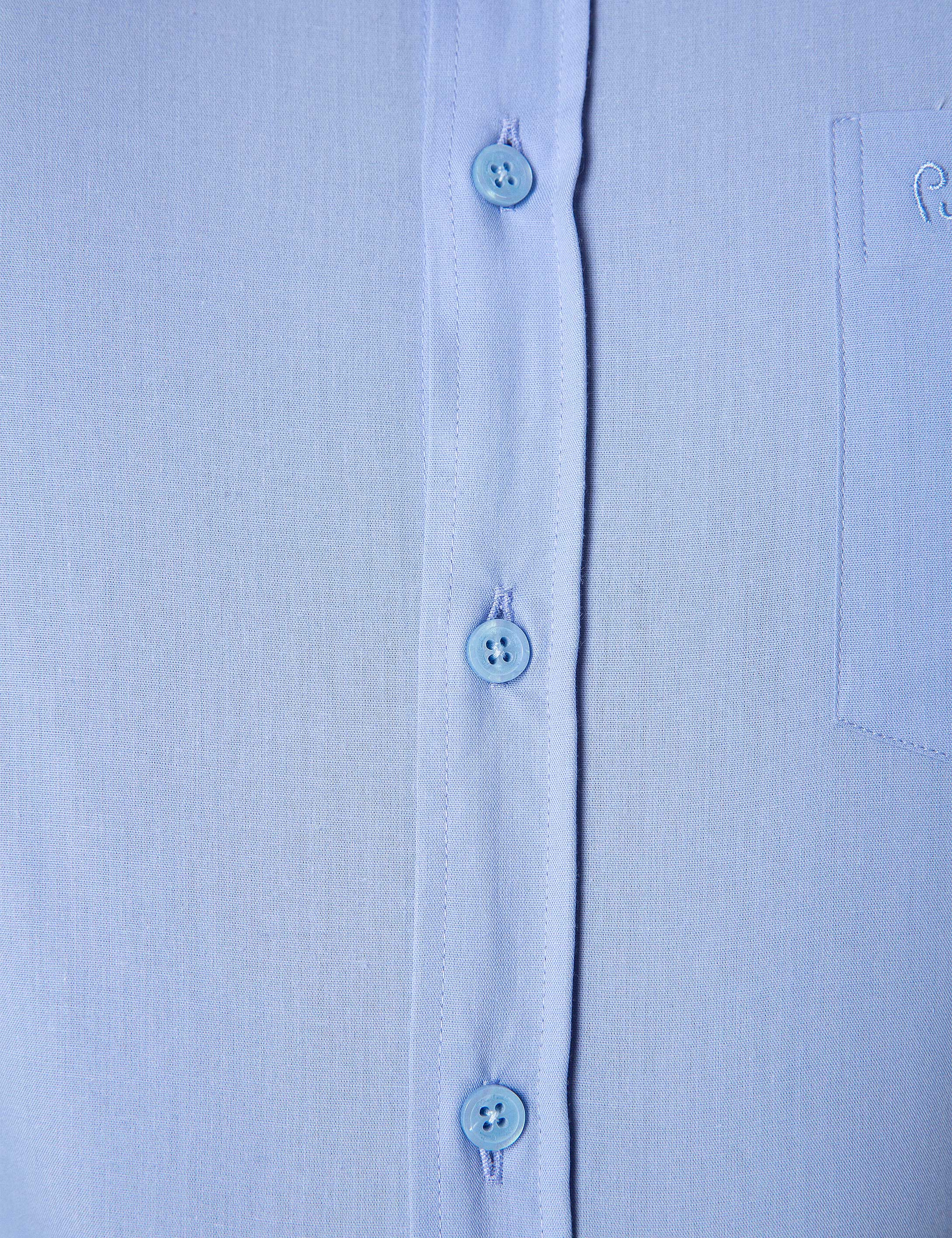 Mavi Regular Fit Uzun Kollu Basic Gömlek - Image 5