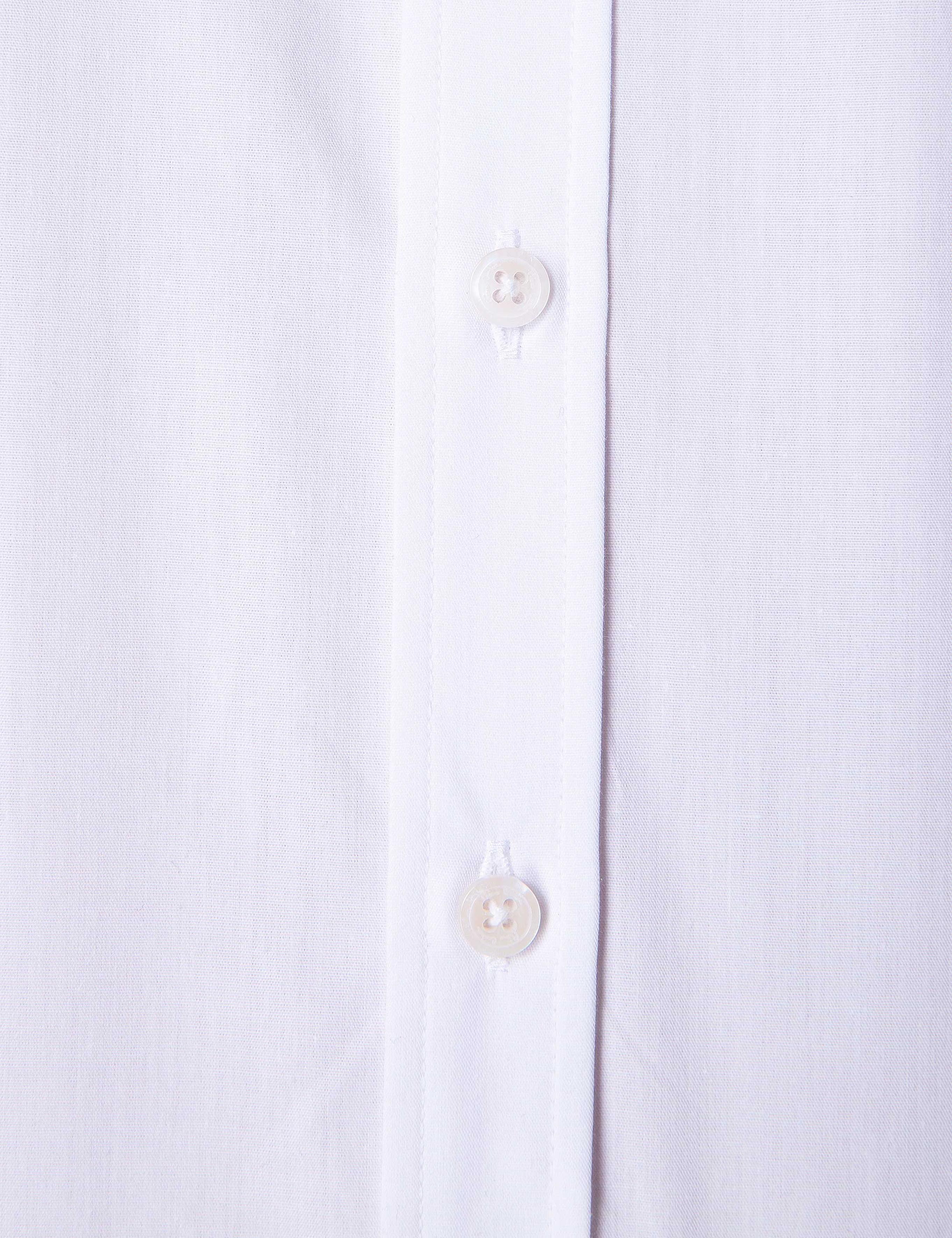 Beyaz Regular Fit Kısa Kollu Gömlek