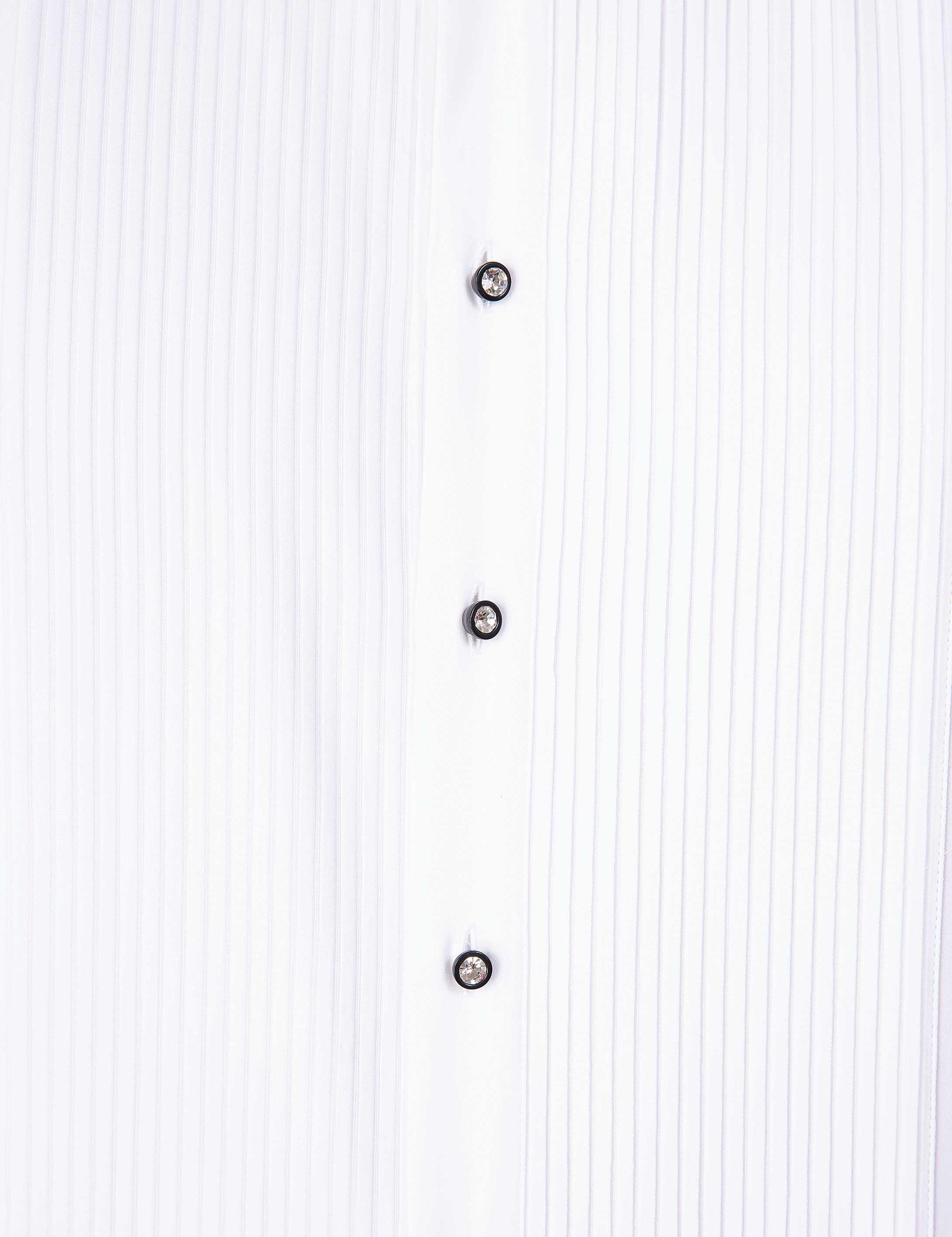 Beyaz Slim Fit Smokin Gömlek