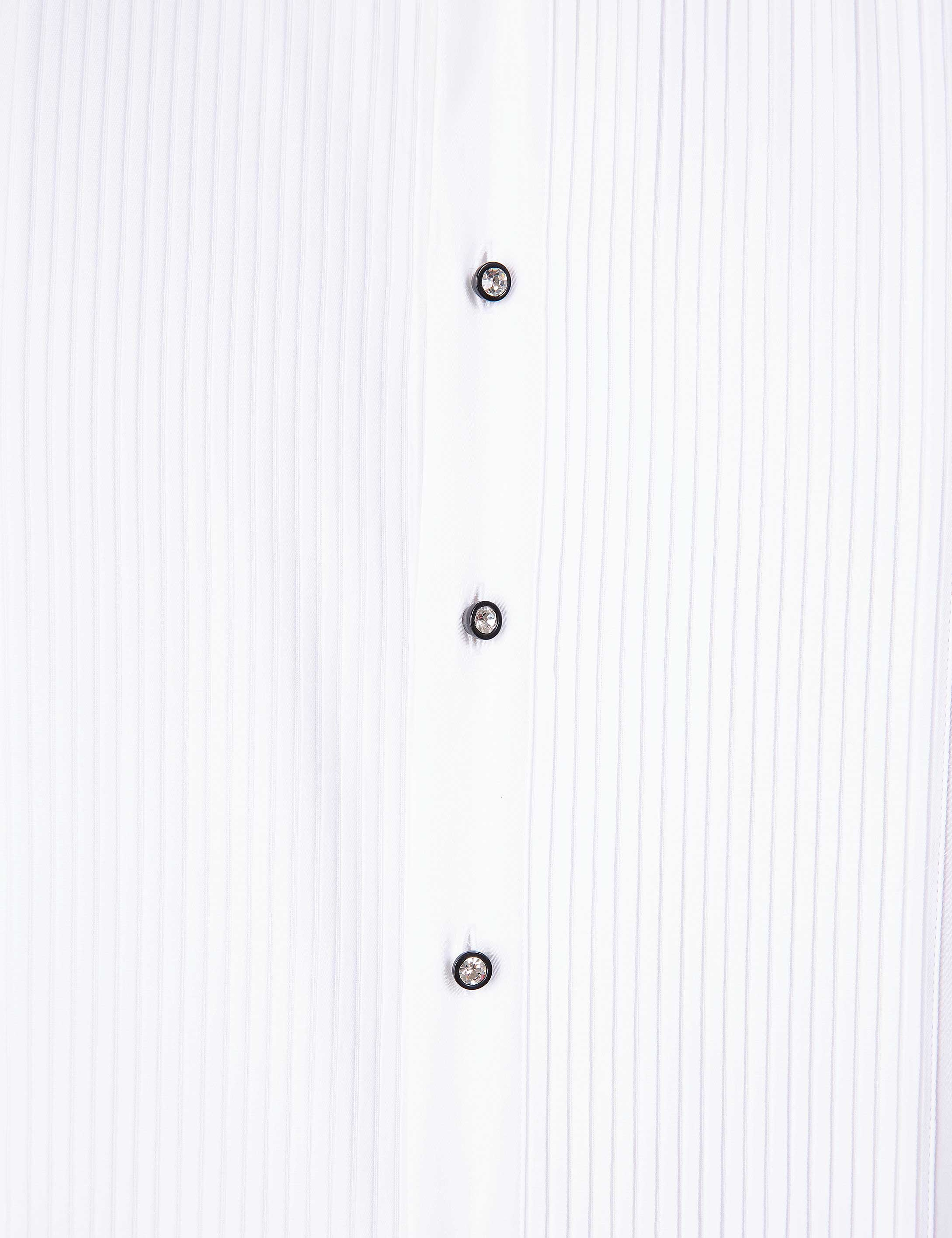 Beyaz Slim Fit Smokin Gömlek - Image 5