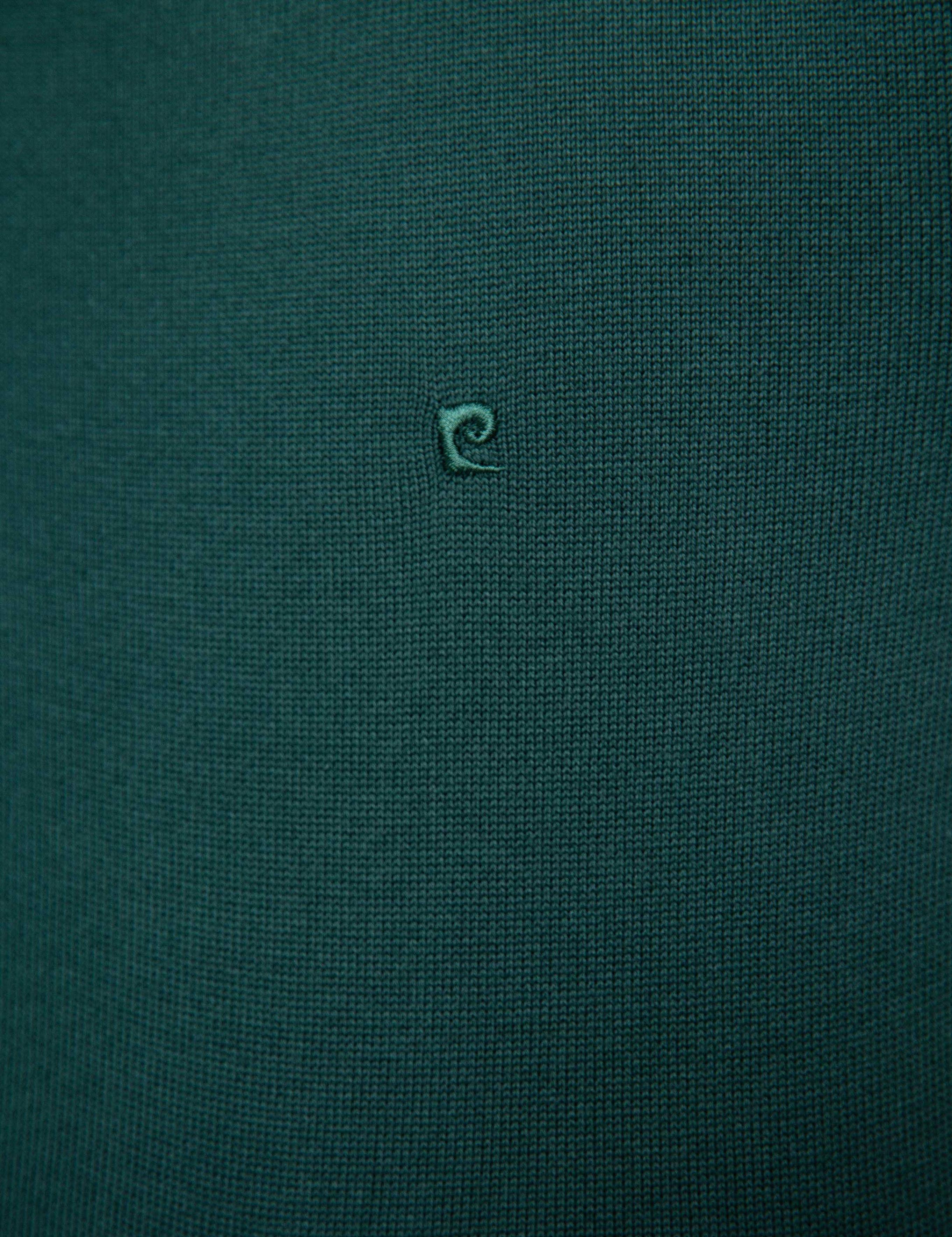 Yeşil Slim Fit Basic Triko Kazak