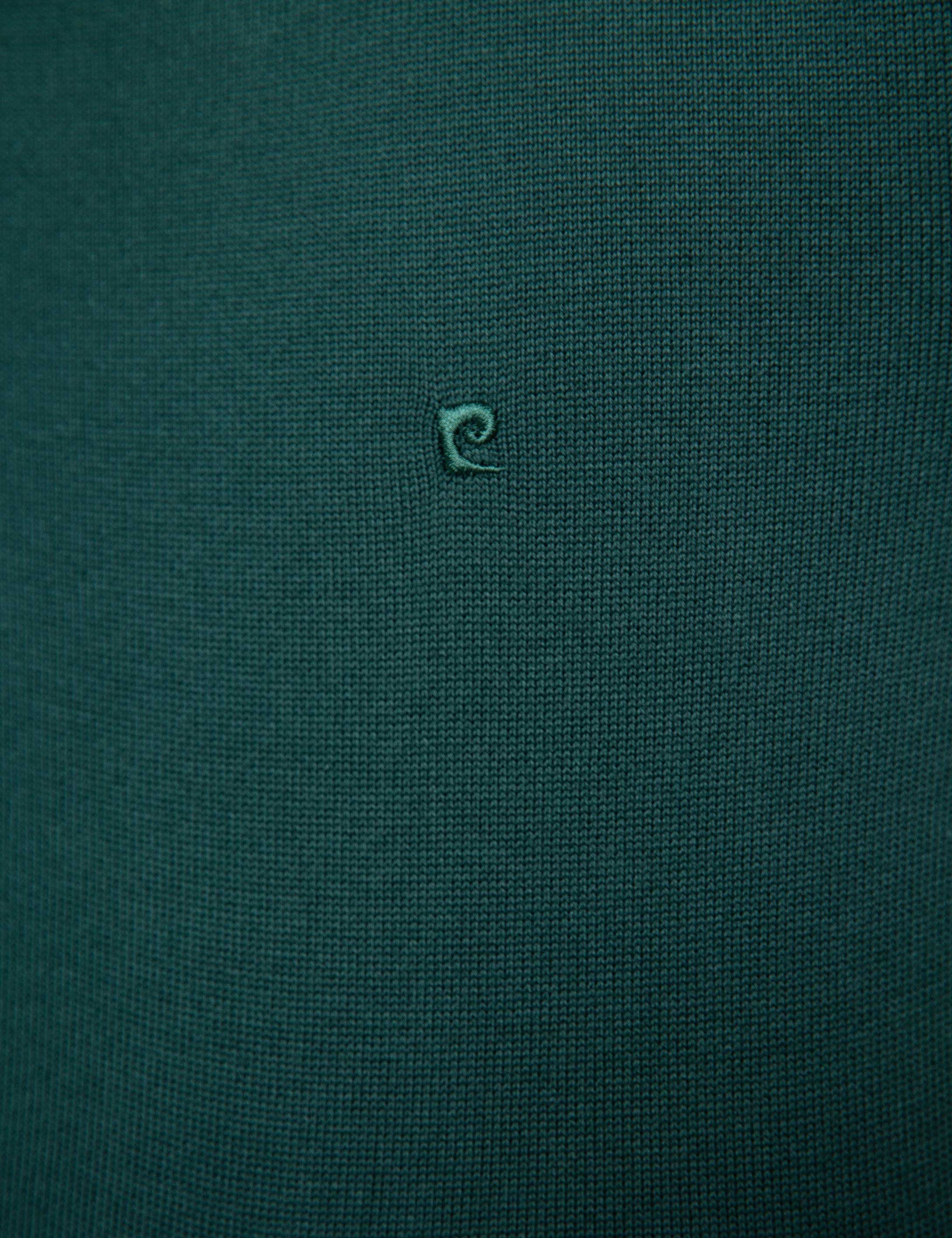 Yeşil Slim Fit Basic Triko Kazak