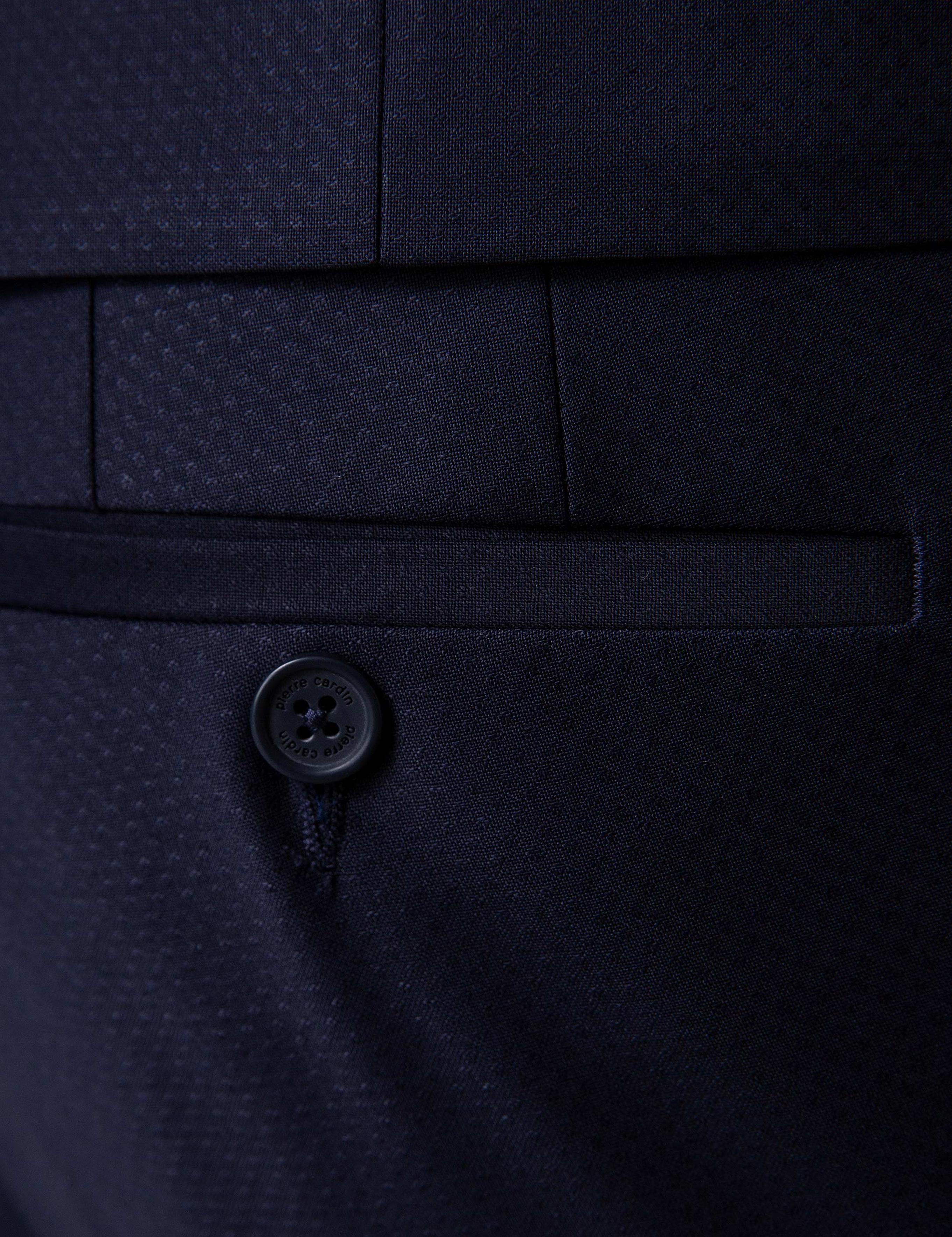 Lacivert Ekstra Slim Fit Yelekli Takım Elbise