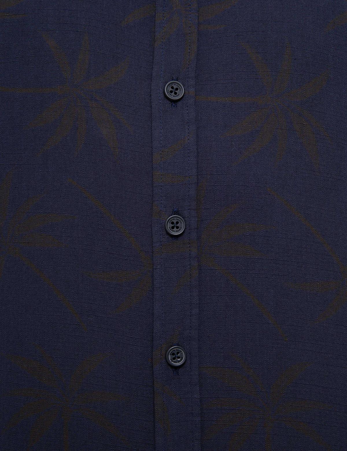 Lacivert Slim Fit Kısa Kollu Gömlek - 50205408013