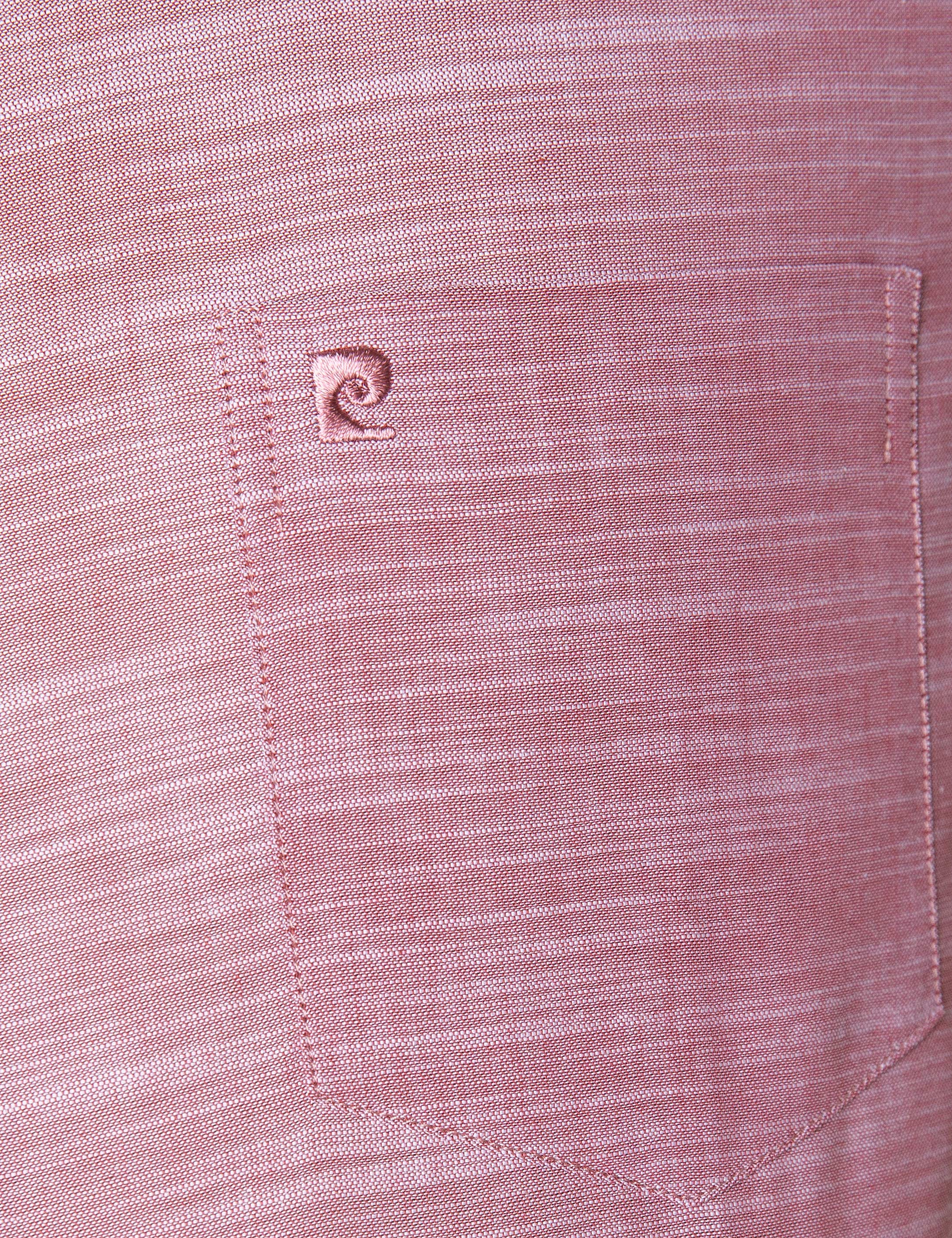 Pembe Regular Fit Kısa Kollu Gömlek - Image 5