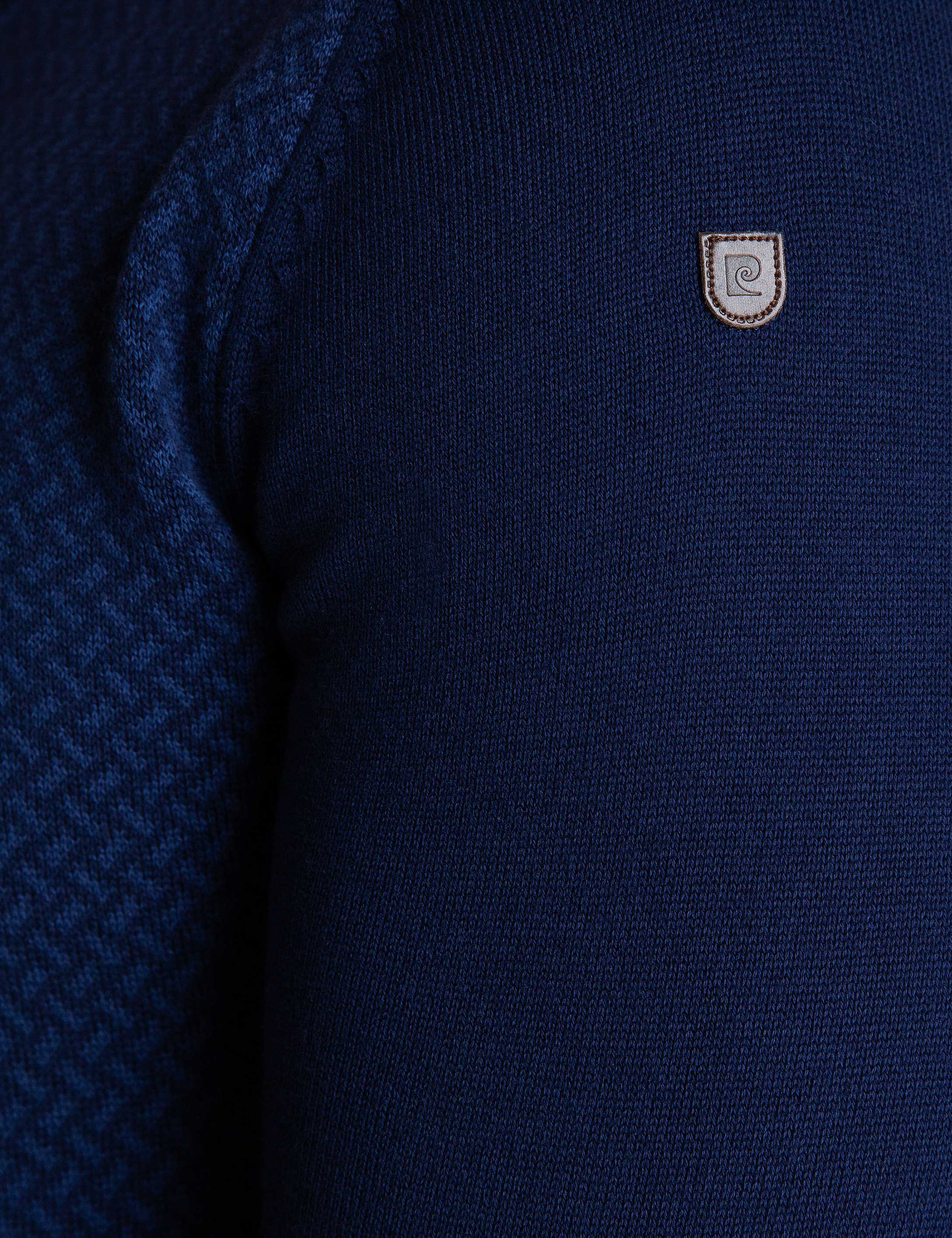 Lacivert Slim Fit Bisiklet Yaka Triko Kazak