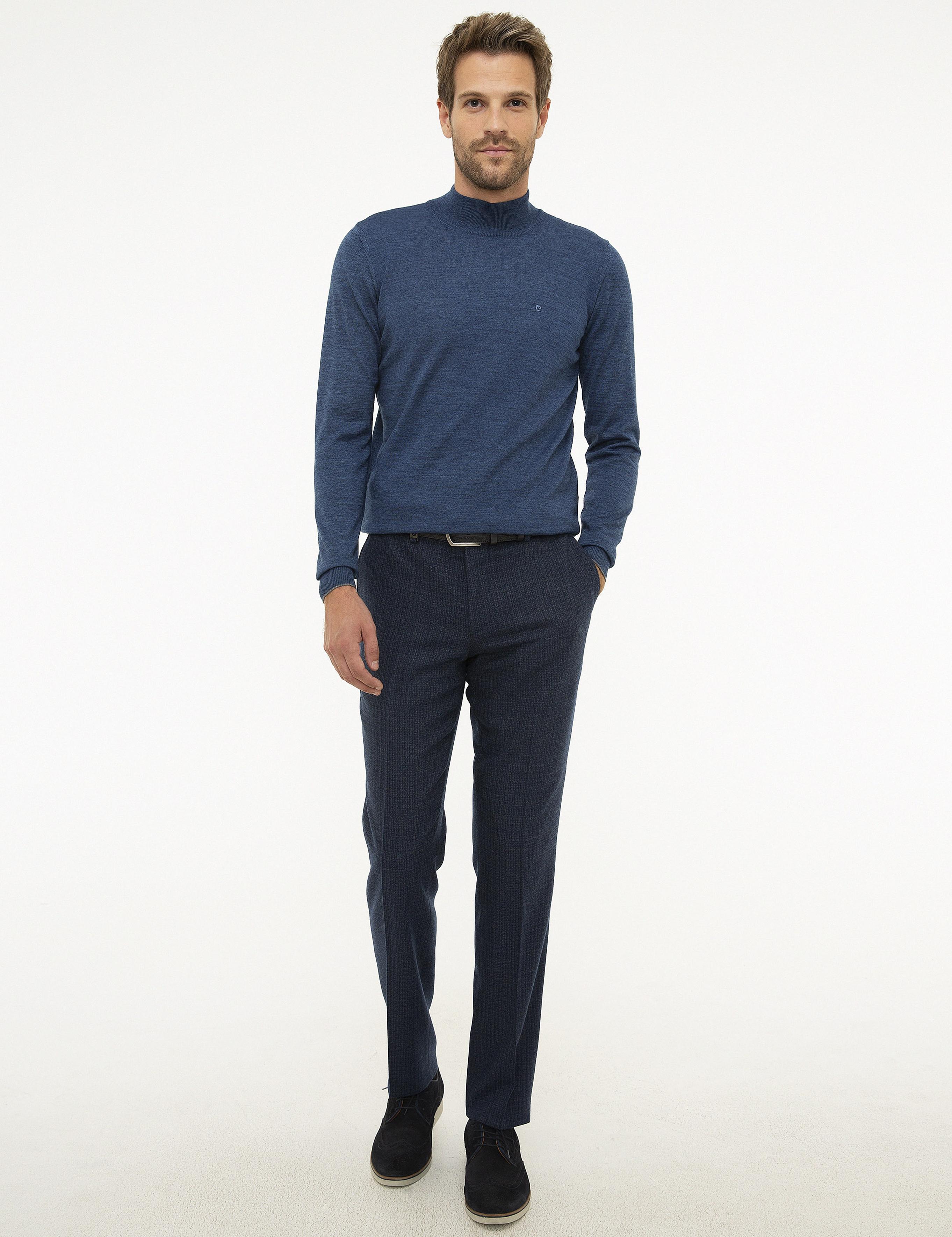İndigo Slim Fit Basic Kazak