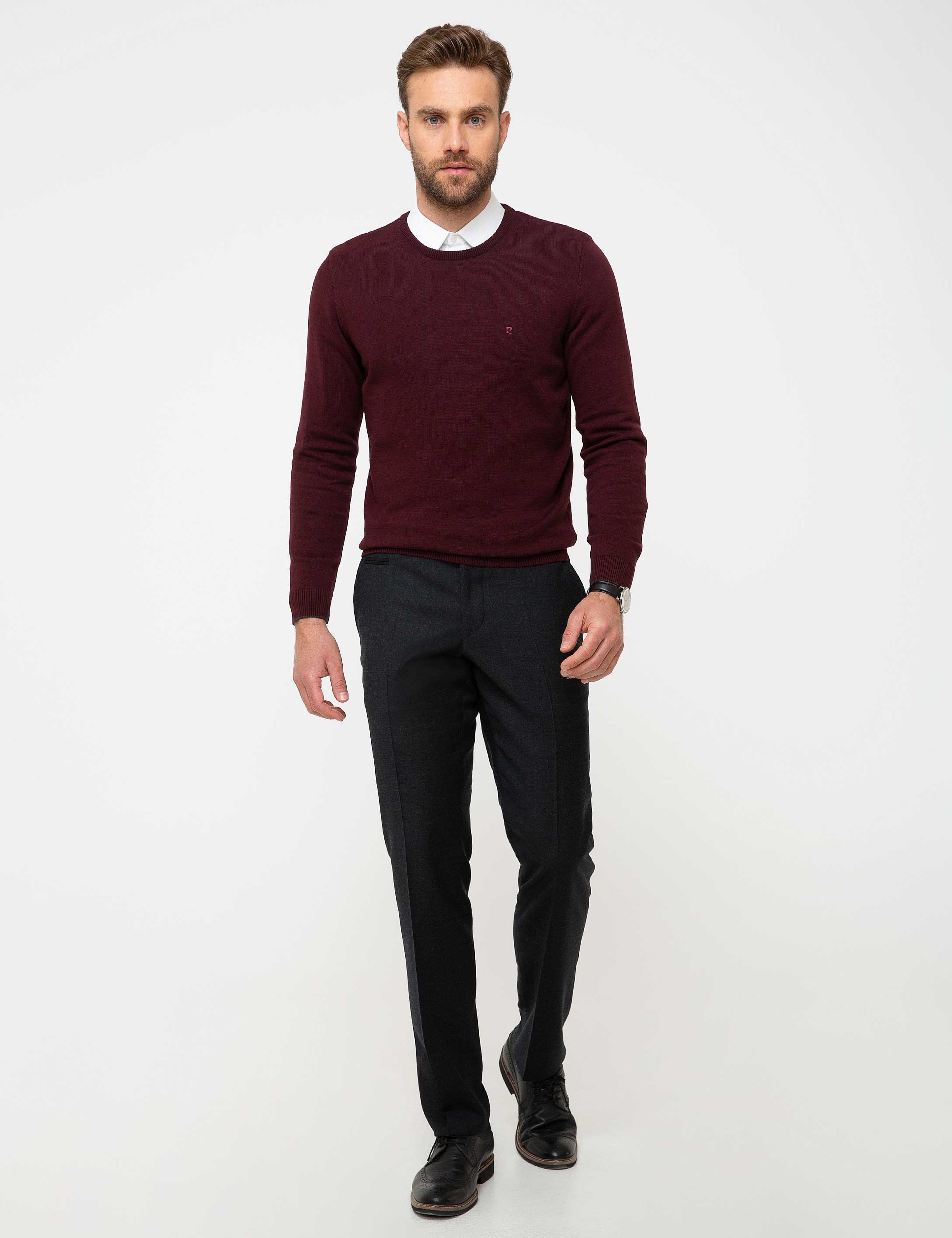 Bordo Slim Fit Basic Kazak