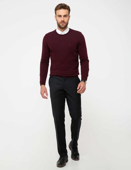 Bordo Slim Fit Basic Kazak - 50207445022