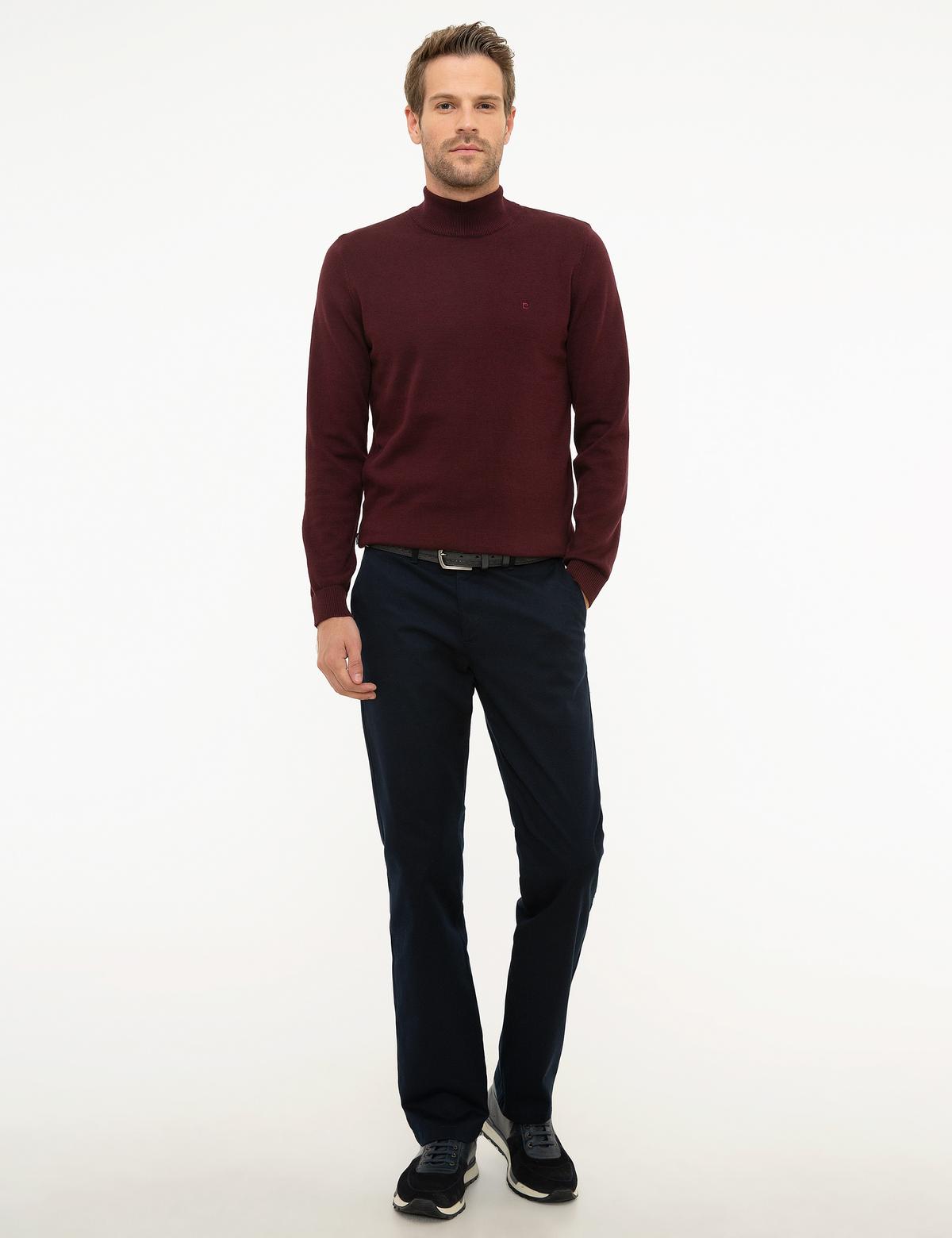 Bordo Slim Fit Basic Kazak - 50207508091