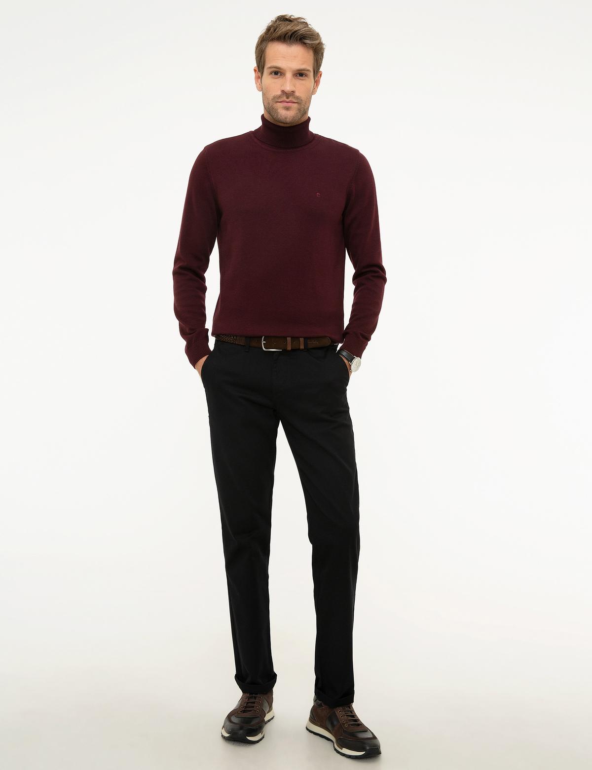 Bordo Slim Fit Basic Kazak - 50207572086