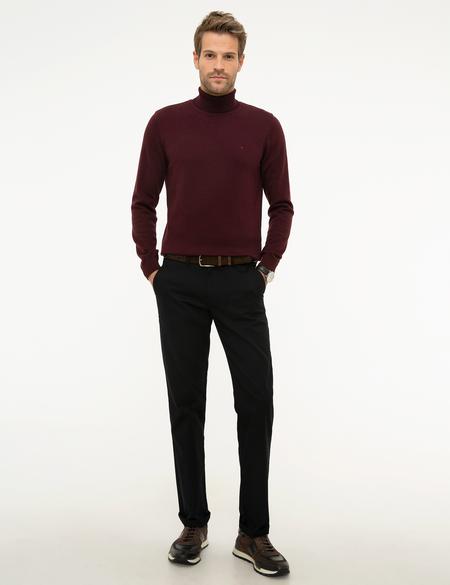 Bordo Slim Fit Basic Kazak - 50207572086