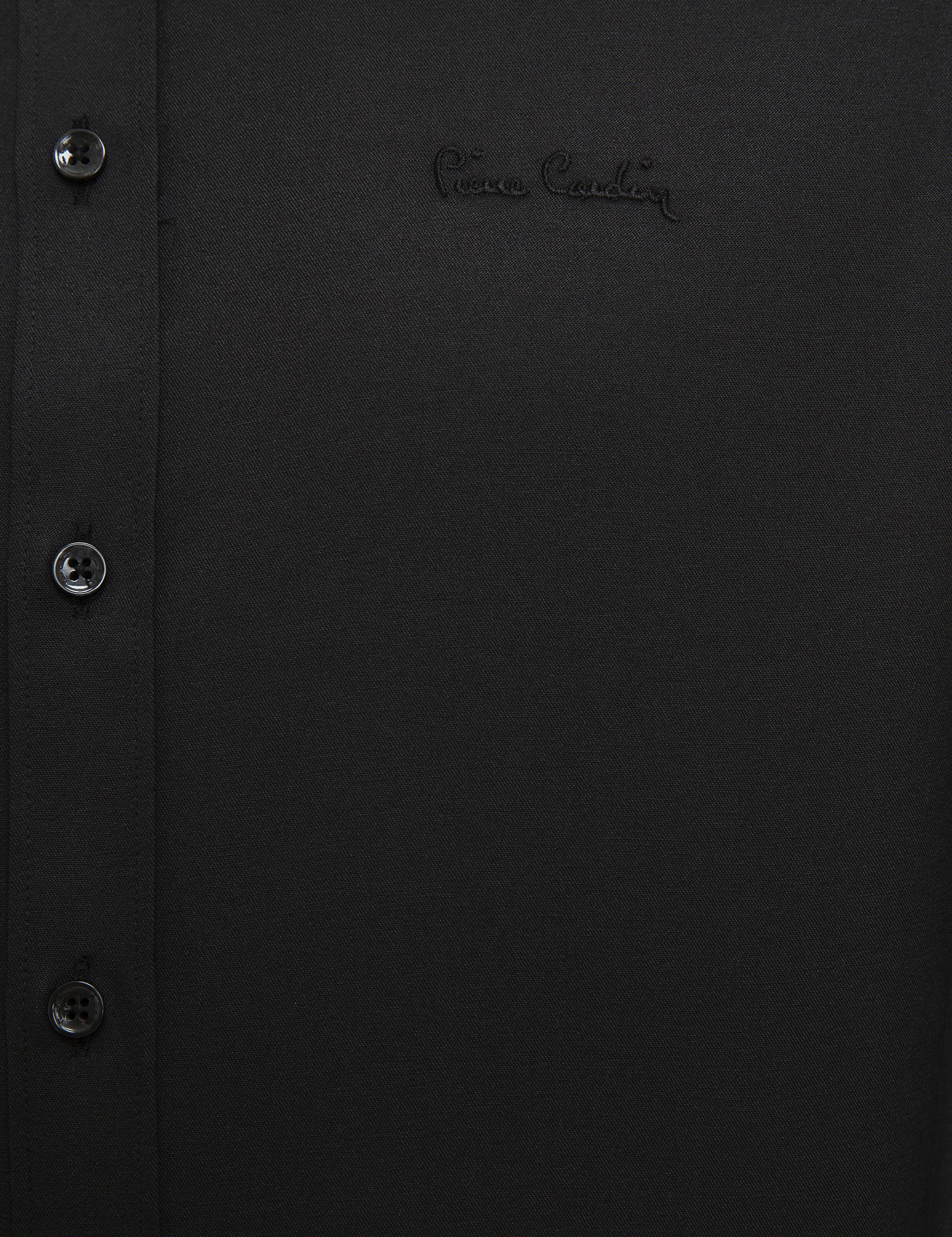 Siyah Slim Fit Uzun Kollu Basic Gömlek