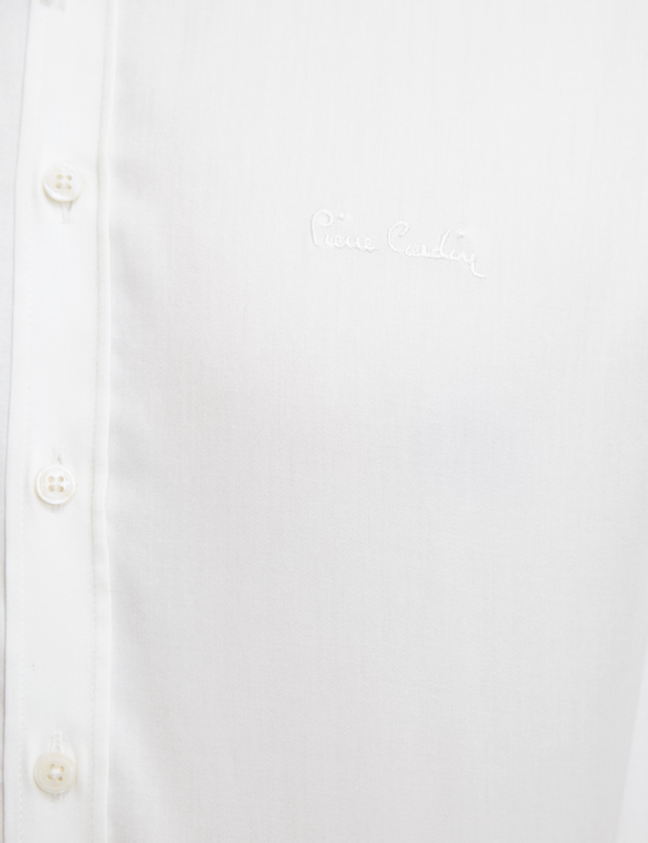 Beyaz Slim Fit Uzun Kollu Basic Gömlek