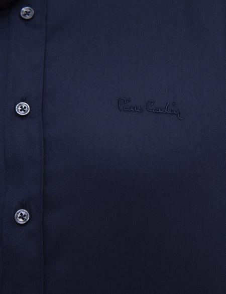 Lacivert Slim Fit Uzun Kollu Klasik Gömlek - 50207631032