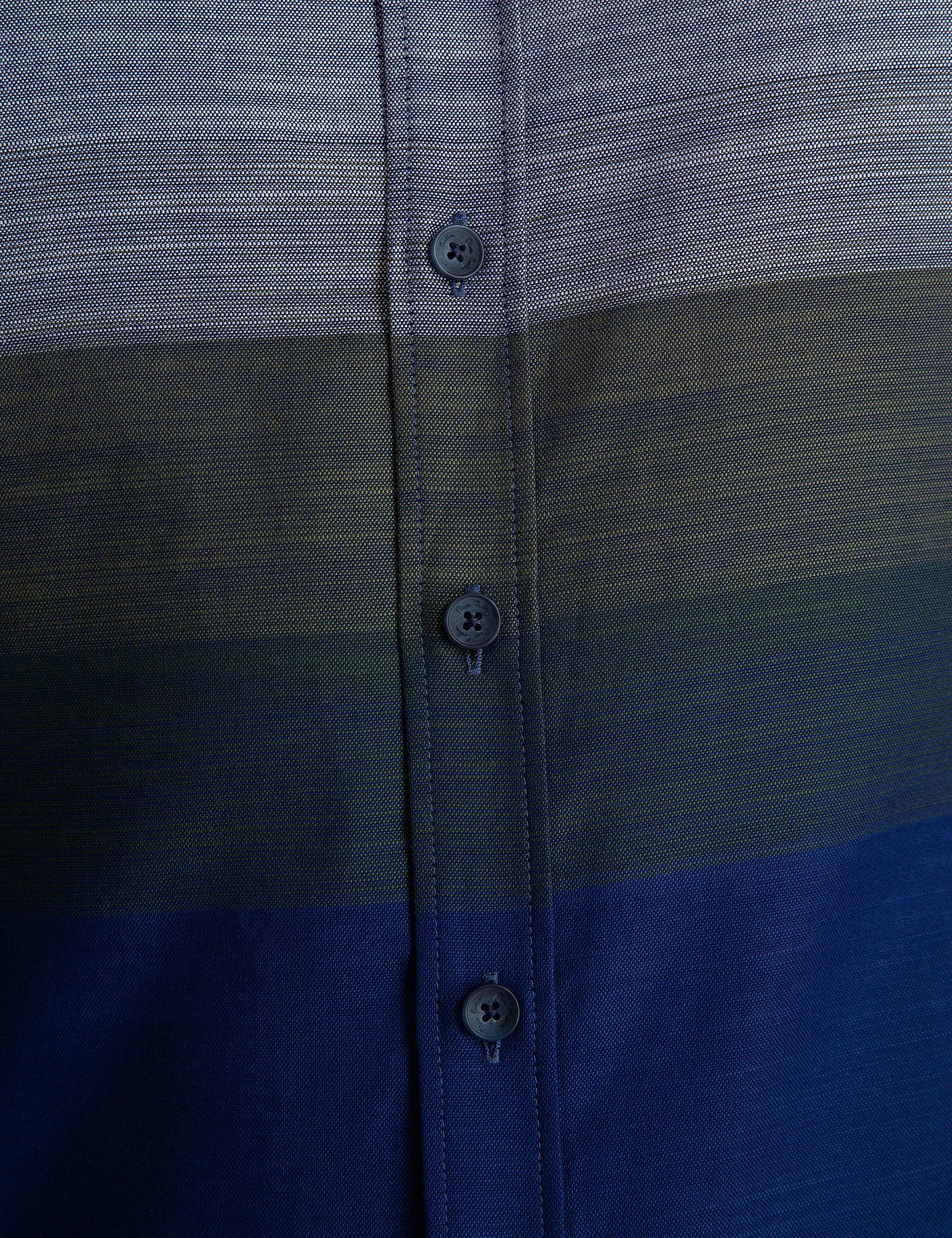 Lacivert Slim Fit Uzun Kollu Gömlek - Image 5